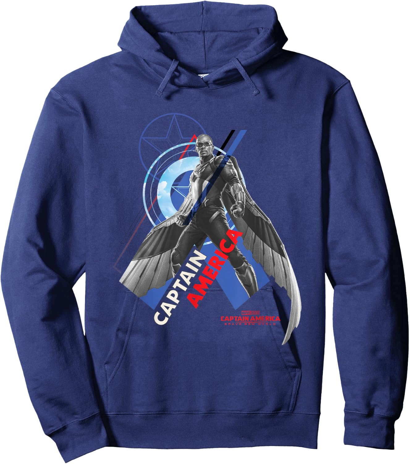 Marvel Captain America: Brave New World New Captain America Hoodie - Hoodie | Navy