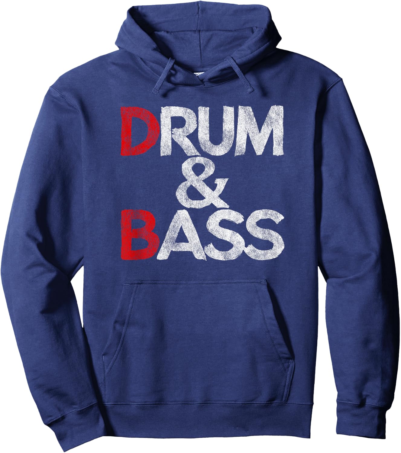 Drum And Bass Rum & Ass Funny Vintage , Black, S Hoodie - Hoodie | Navy