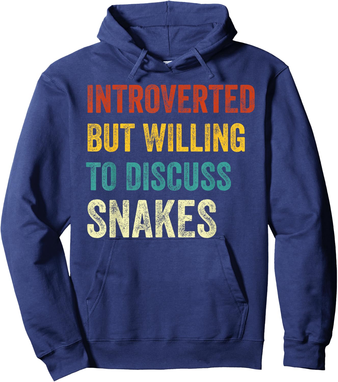 Introverted But Willing To Discuss Snakes Lover Retro Hoodie - Hoodie | Navy