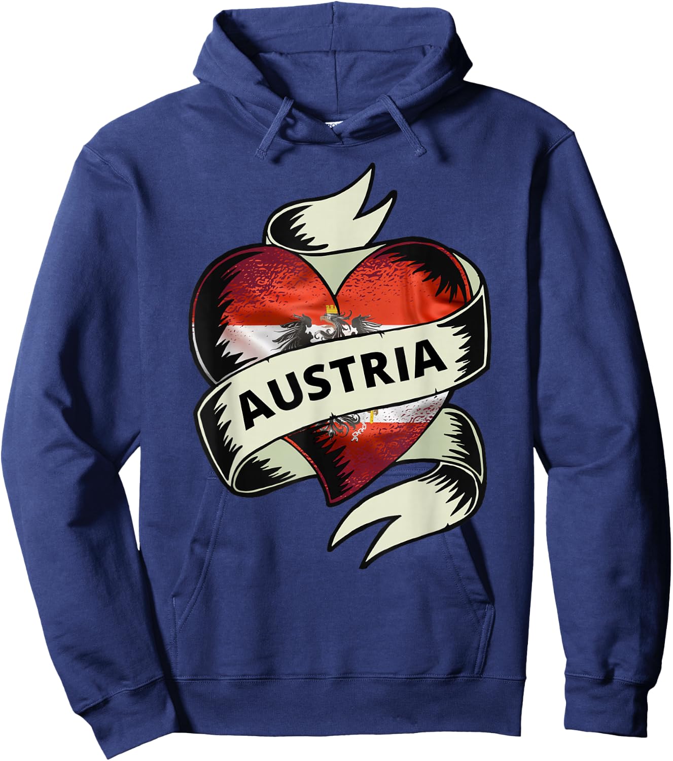 Österreich Flagge Fan Österreichische Flagge Patriot Austria Hoodie - Hoodie | Navy