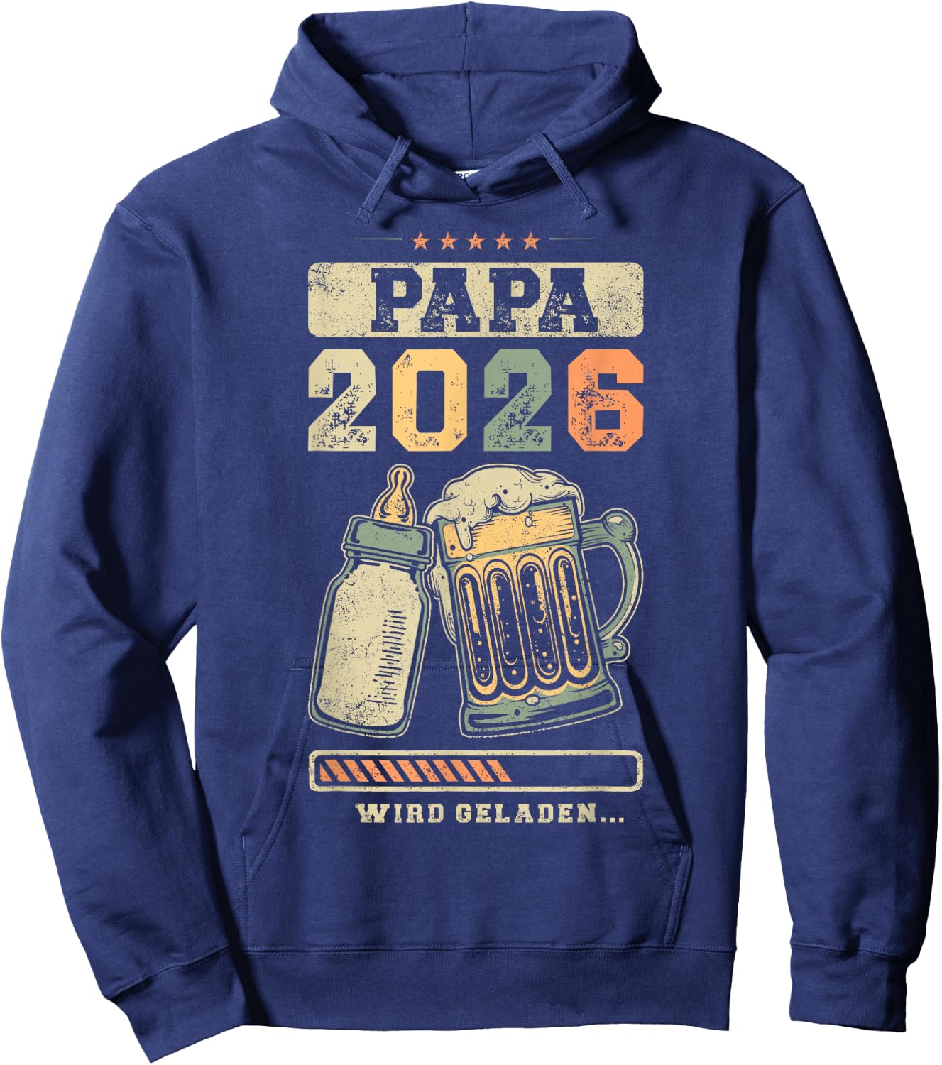 Papa 2026, Pregnancy Proclaiming, Expecting Father Hoodie - Hoodie | Navy