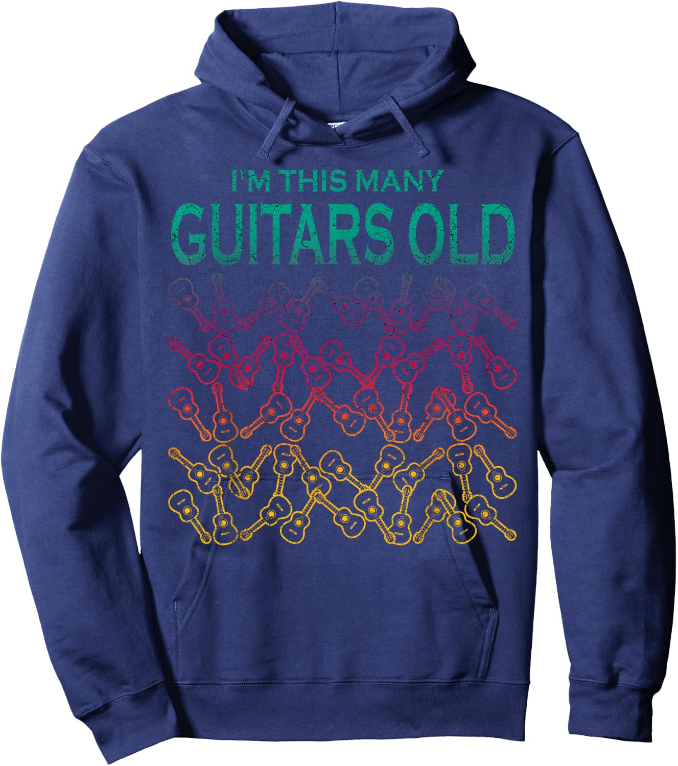 Funny 50 Year Guitar Player Musician 50th Birthday Hoodie - Hoodie | Navy