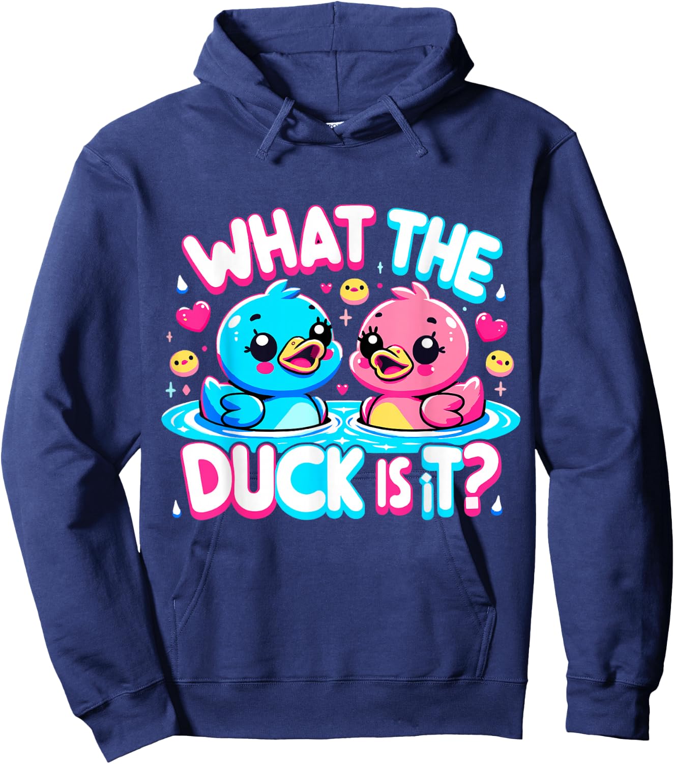 What the Duck is it? Baby Gender Reveal Party Hoodie - Hoodie | Navy