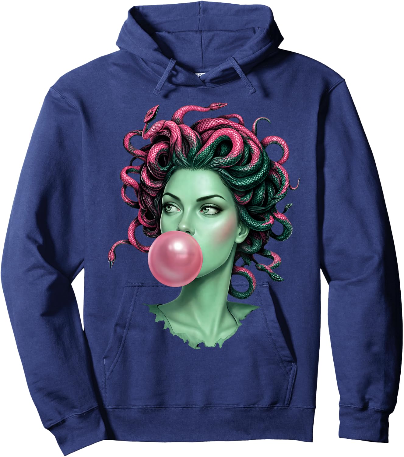 Medusa Bubblegum Mythological Snake Goddess Feminist Women Hoodie - Hoodie | Navy