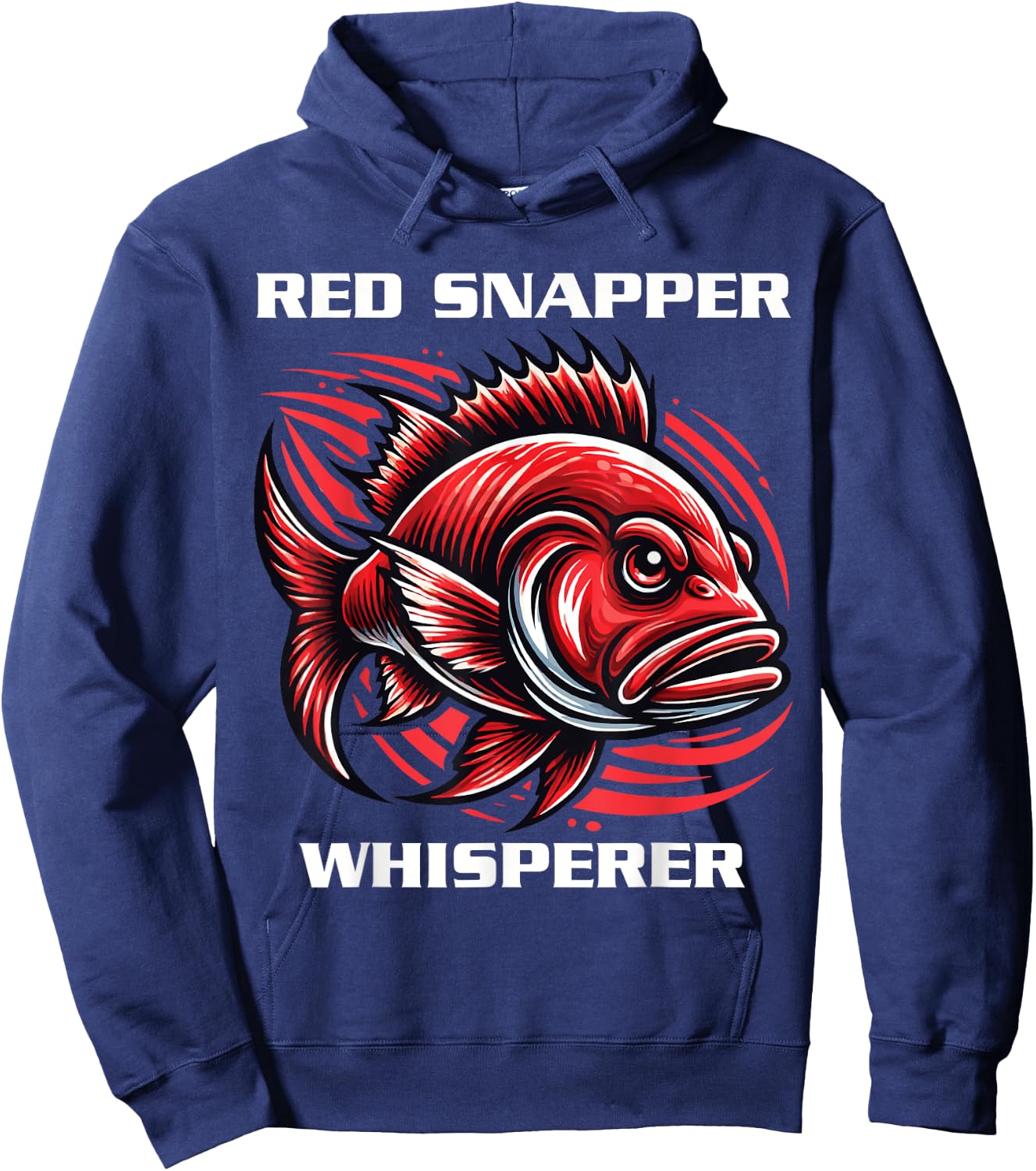 Red Snapper Whisperer, Red Snapper Fishing, Red Snapper Hoodie - Hoodie | Navy