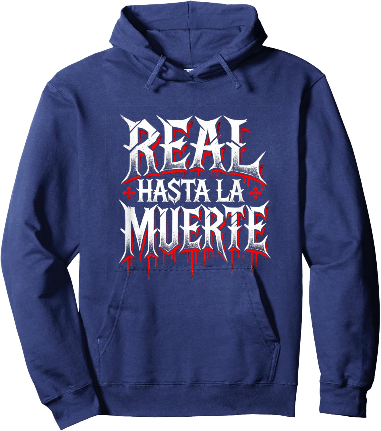 Llego El Boricua Real Hasta La Muerte - -Adults, Black, Small Hoodie - Hoodie | Navy