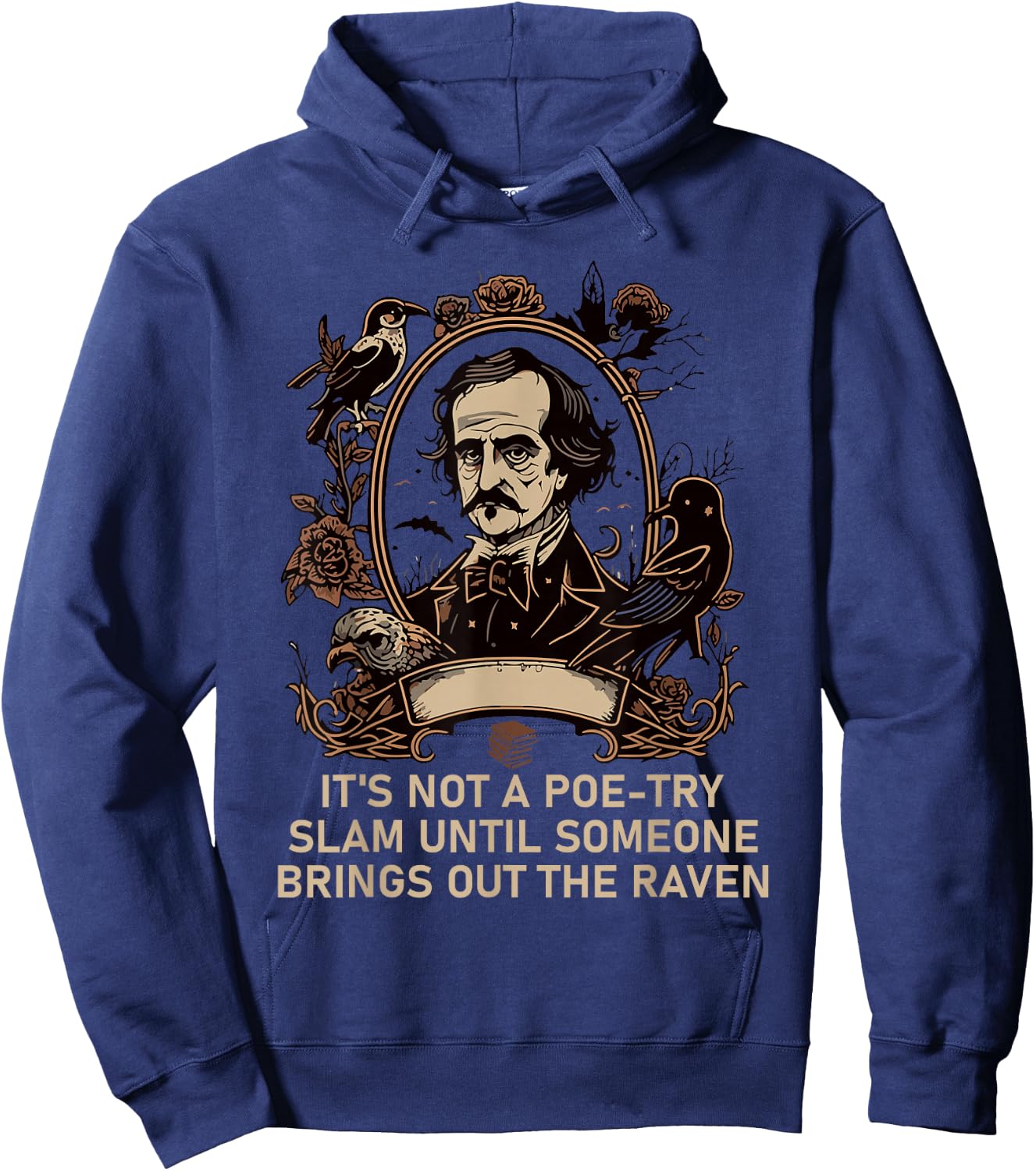 Gothic Edgar Allan Poe Dark Academia Literature Poet Hoodie - Hoodie | Navy