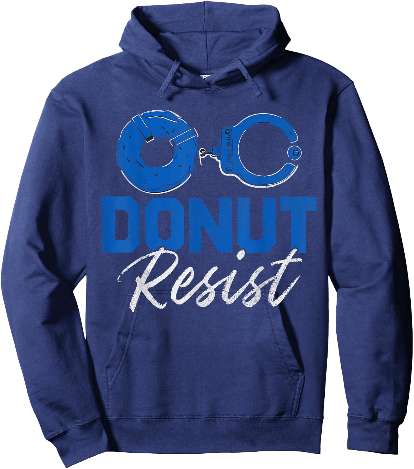Donut Resist Funny Cop Law Enforcement Police Appreciation Hoodie - Hoodie | Navy