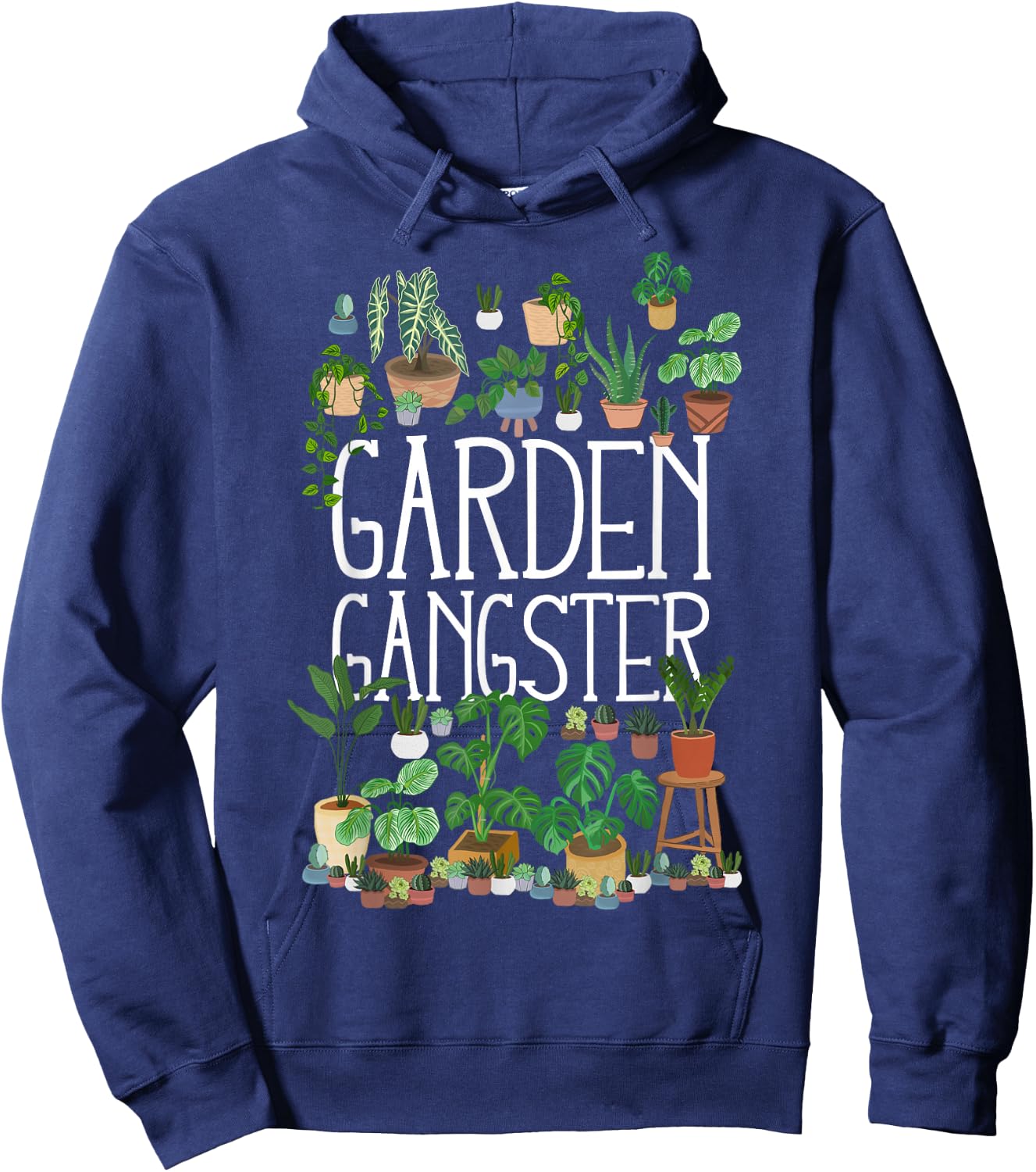 Potted Plant Garden Gangster Hoodie - Hoodie | Navy