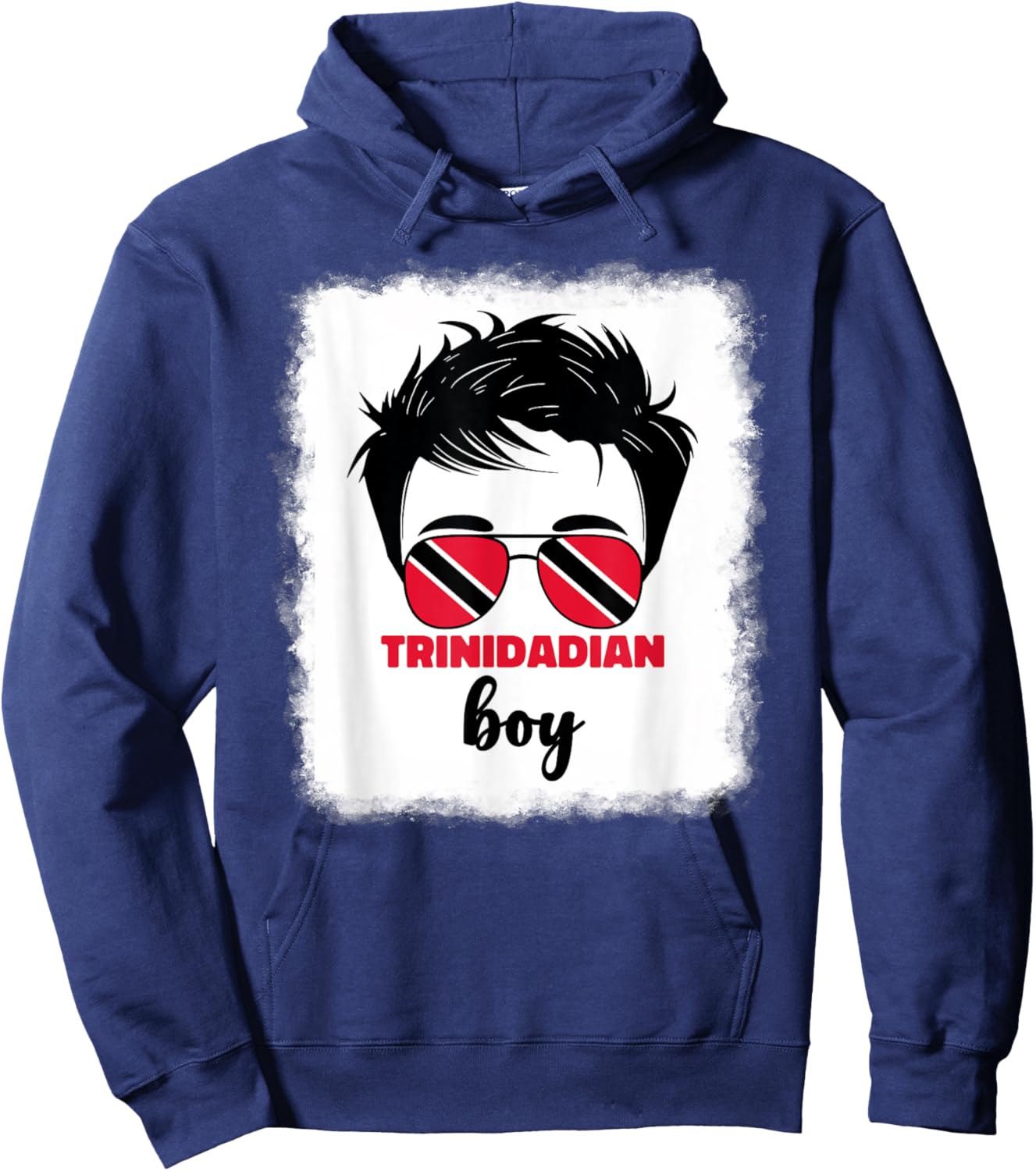 Trinidadian Boy Kids Trini Trinidad and Tobago Flag Boys Hoodie - Hoodie | Navy
