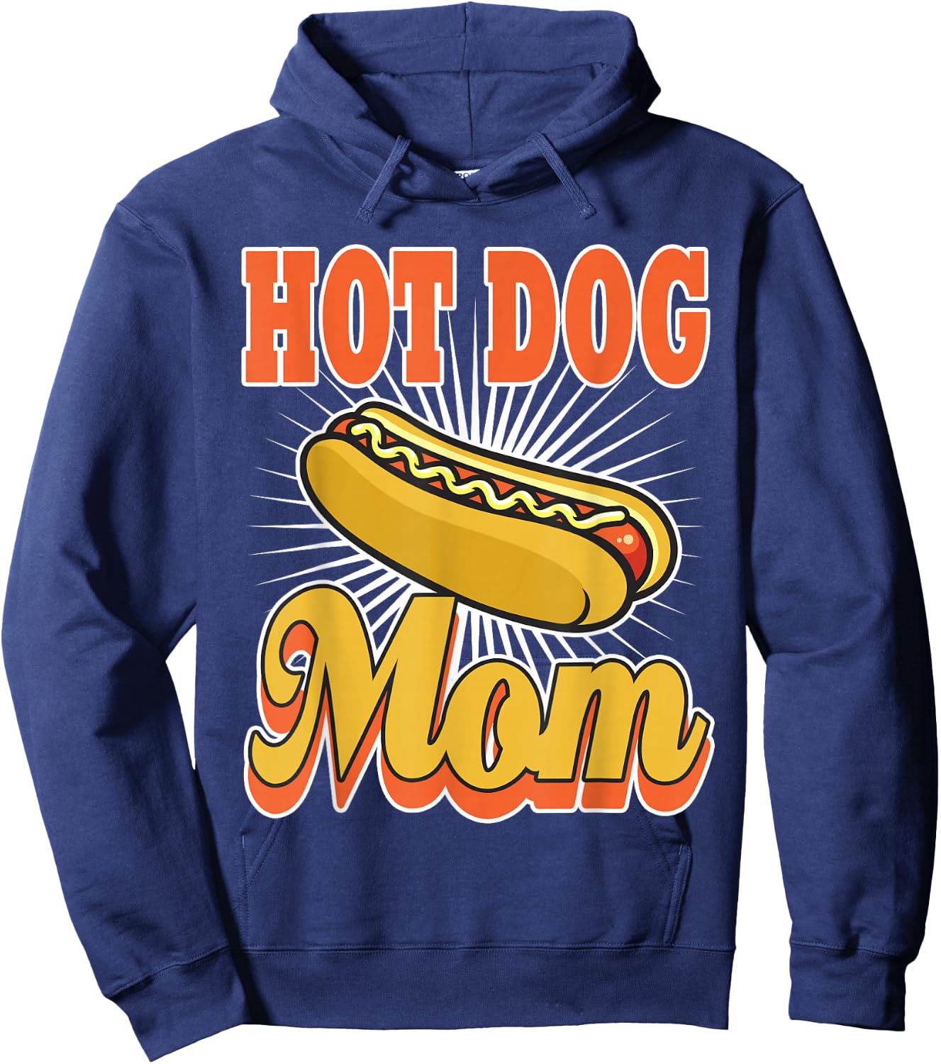 Hot Dog mom Hotdog Birthday Party Son Daughter Funny Gift Hoodie - Hoodie | Navy
