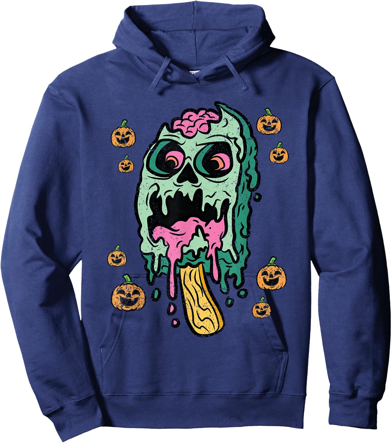 Zombie Ice Cream Hallowen Costume Sweet Food Men Women Kids Hoodie - Hoodie | Navy