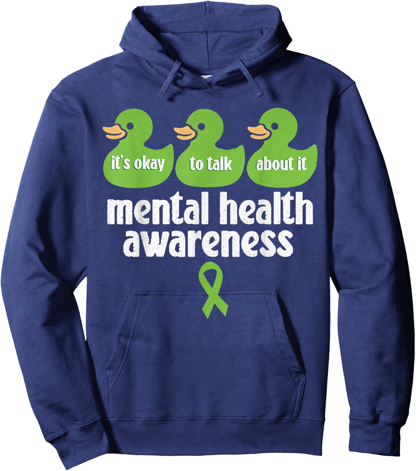 Mental Health Awareness Rubber Duck Kids Rubber Ducky Hoodie - Hoodie | Navy