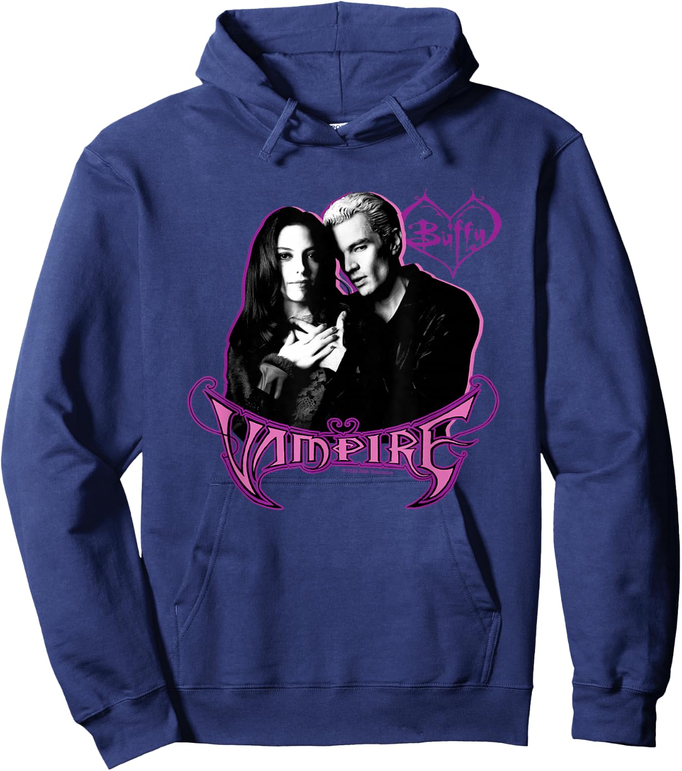 Buffy The Vampire Slayer Spike & Drusilla New Portrait , Black, S Hoodie - Hoodie | Navy