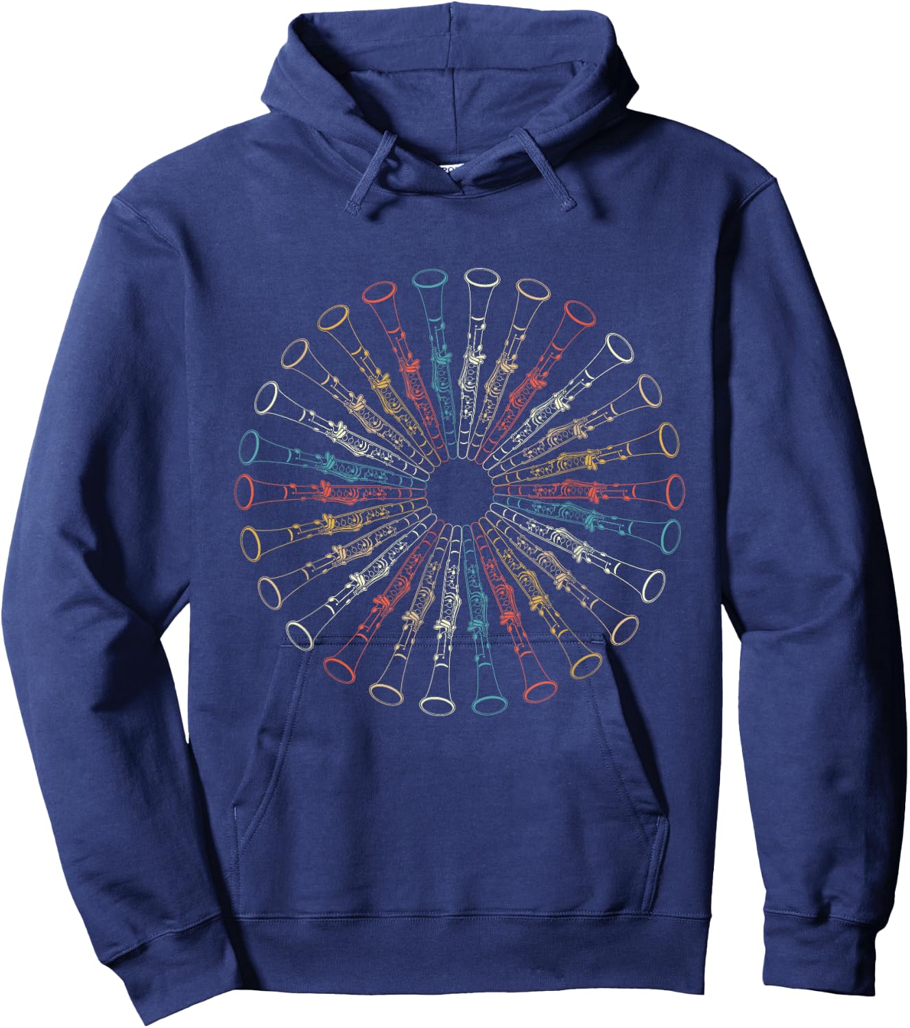 Colorful Clarinets - Clarinet Player Clarinetist Music Lover Hoodie - Hoodie | Navy