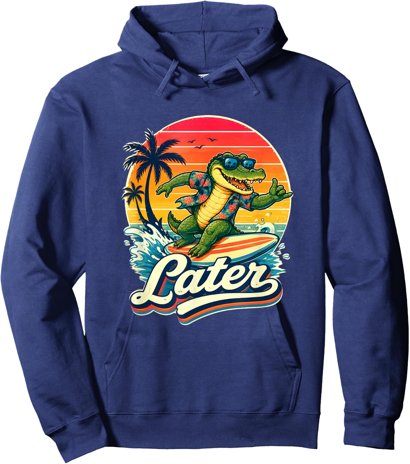 Later Gator Teacher Alligator Last Day of School Hoodie - Hoodie | Navy