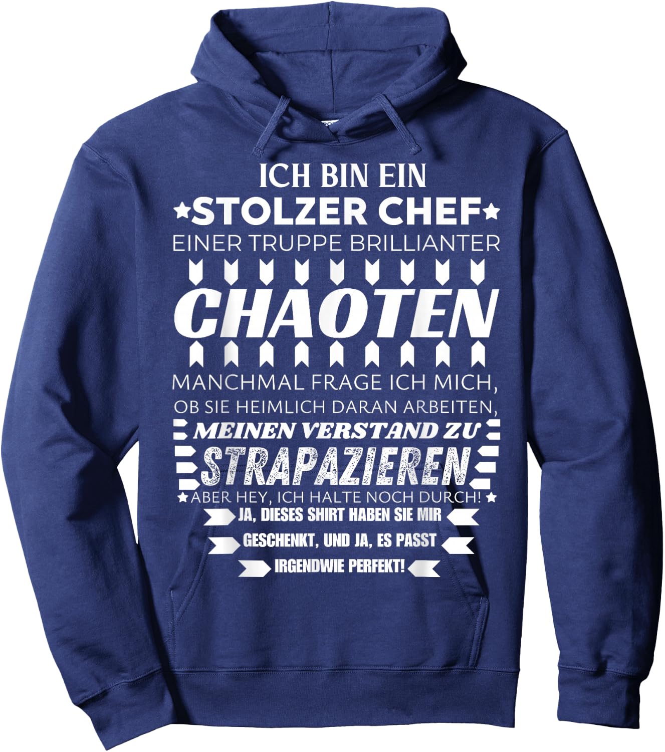 I Am A Stolzer Chef von Chaoten Funny Team , black Hoodie - Hoodie | Navy