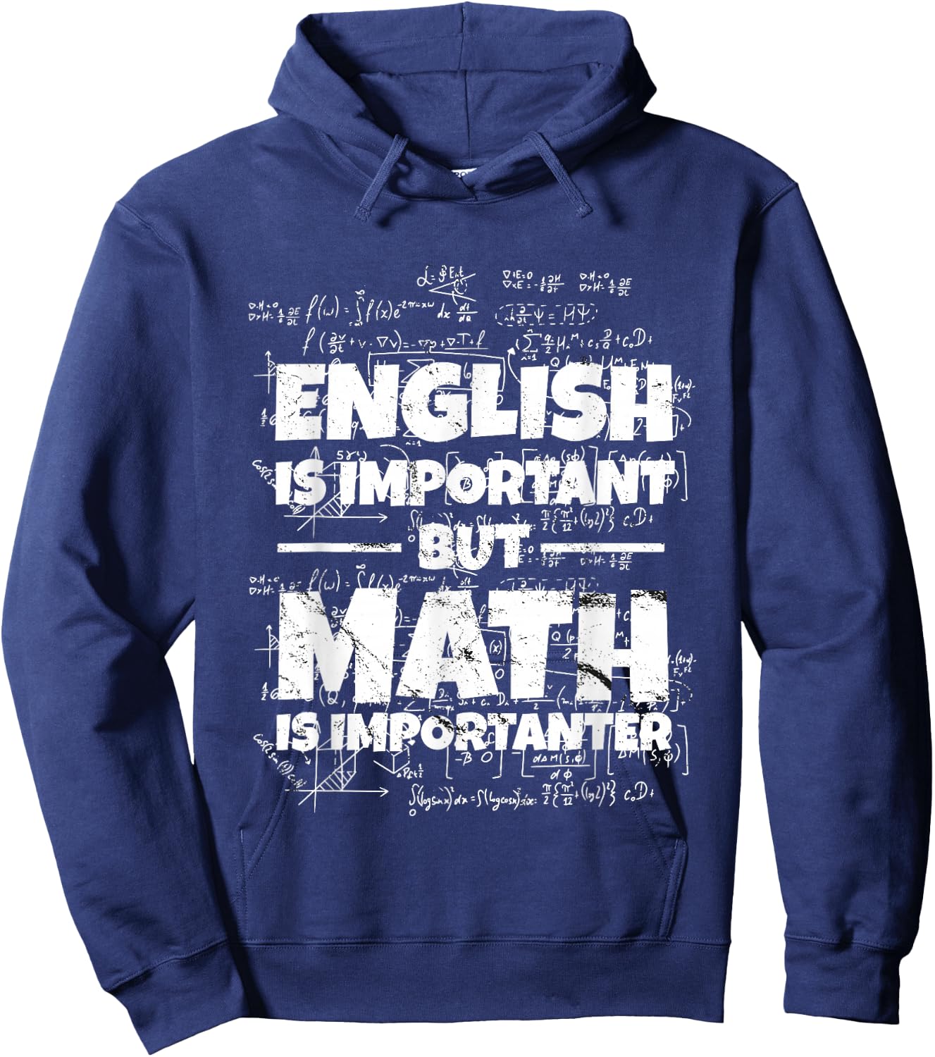 English Is Important But Math Is Importanter Math Teacher , black, S Hoodie - Hoodie | Navy