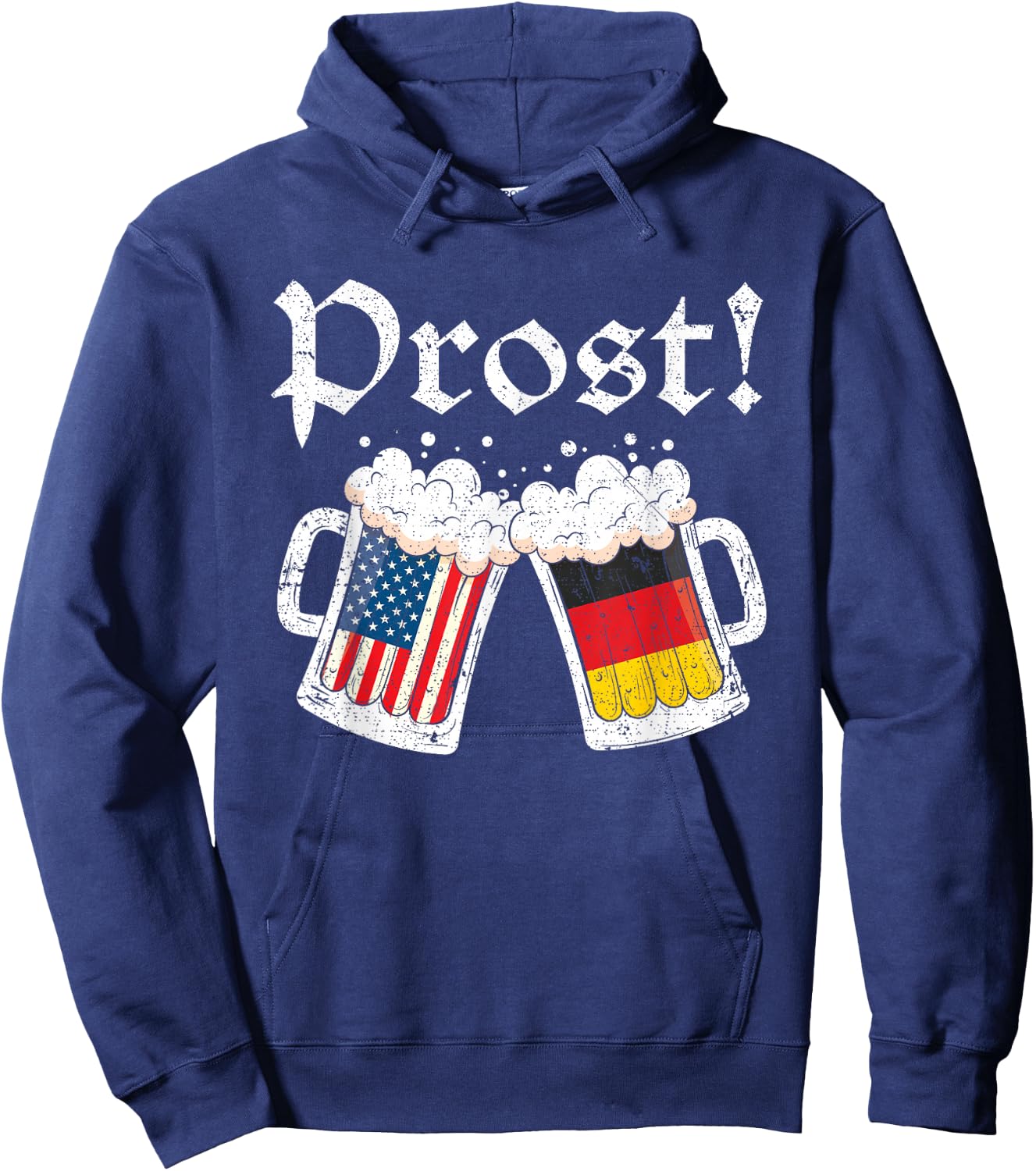 Oktoberfest Shirt American German Flag Beer Cheers Hoodie - Hoodie | Navy