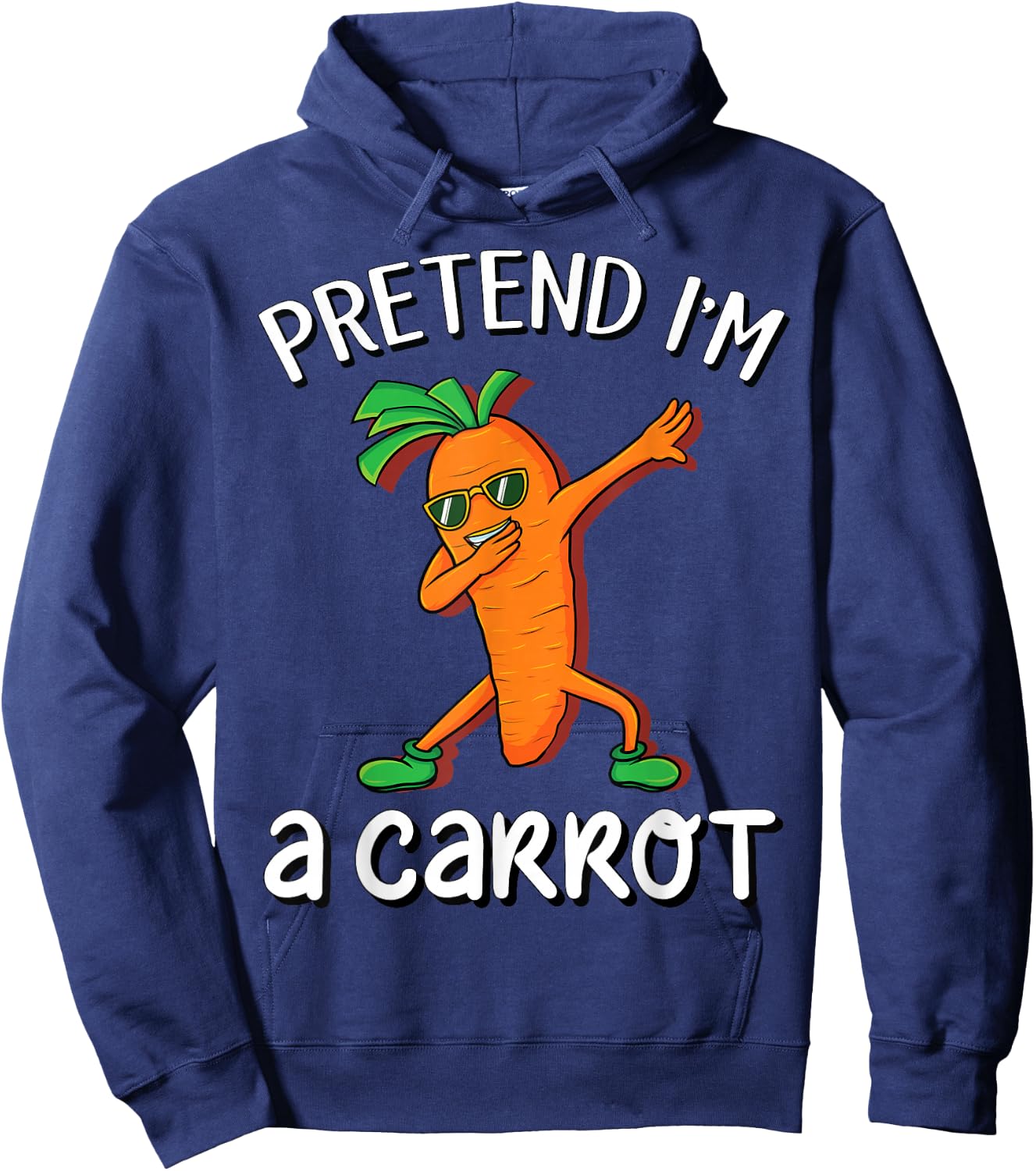 Pretend I'm A Carrot Vegan Halloween Costume Kids Gift Hoodie - Hoodie | Navy