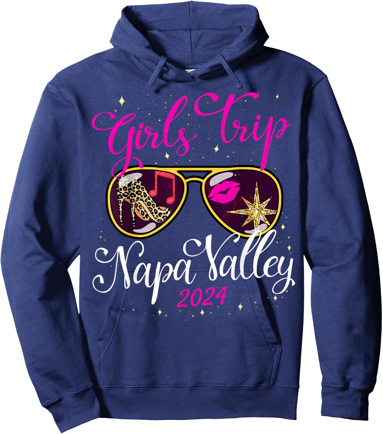Girls Trip Napa Valley 2024 Weekend Birthday Squad Hoodie - Hoodie | Navy