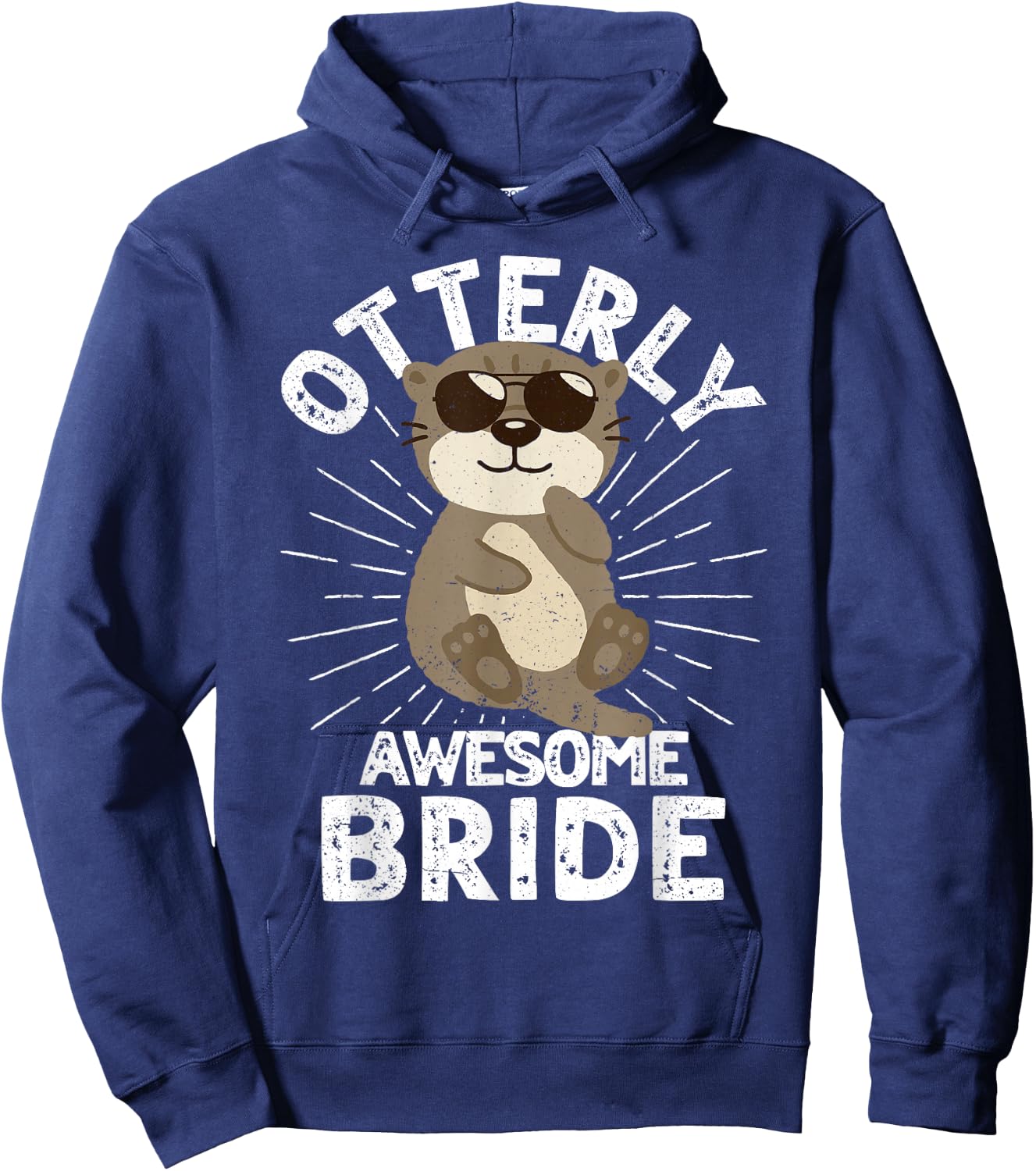 Otterly Awesome Bride Otter Funny Bride Hoodie - Hoodie | Navy