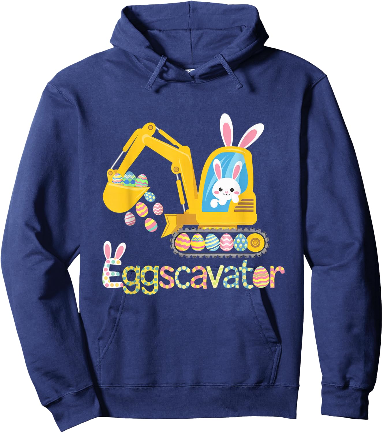Easter Egg Hunt Shirt For Kids s Funny EggsCavator Hoodie - Hoodie | Navy