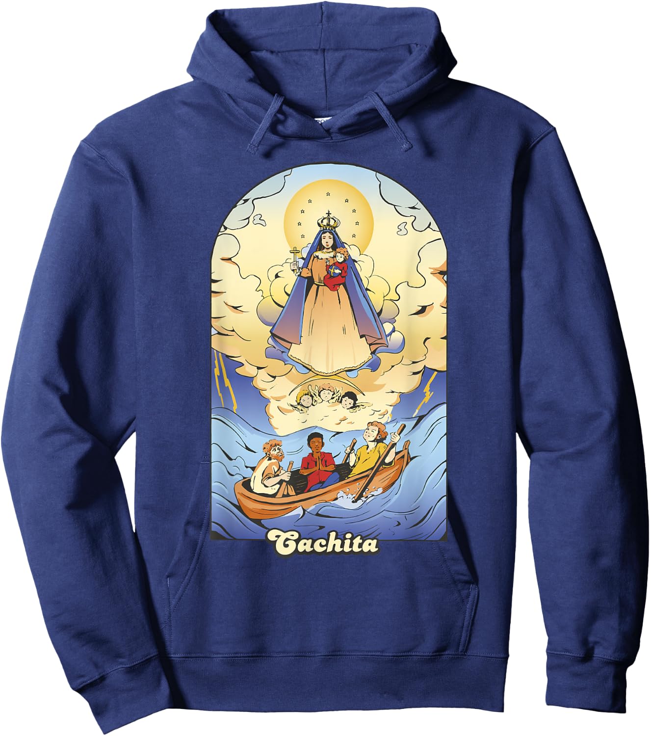 Viva Mi Cuba Libre by NLTS 'Cachita' Virgen de la Caridad del Cobre Patrona de Cuba Hoodie - Hoodie | Navy