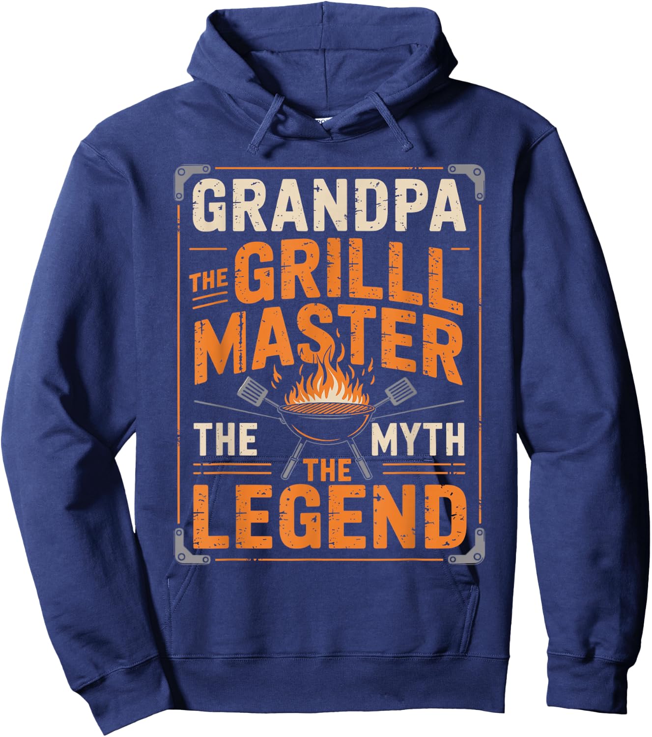 Grandpa The Grill Master The Myth The Legend Hoodie - Hoodie | Navy
