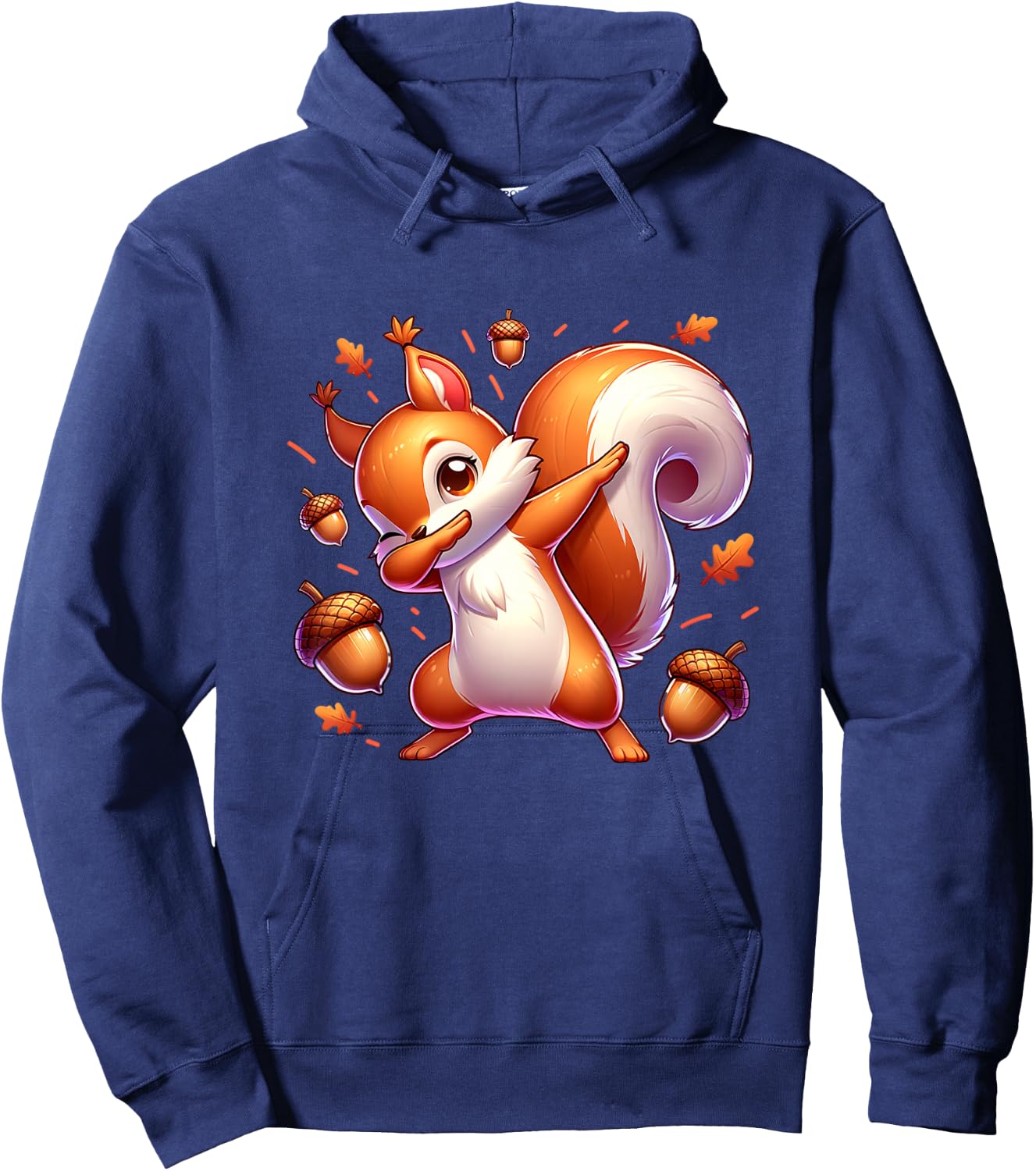 Kids Dabbing Red Squirrel Dancing Cute Animal Lover Girls Graphic Hoodie - Hoodie | Navy