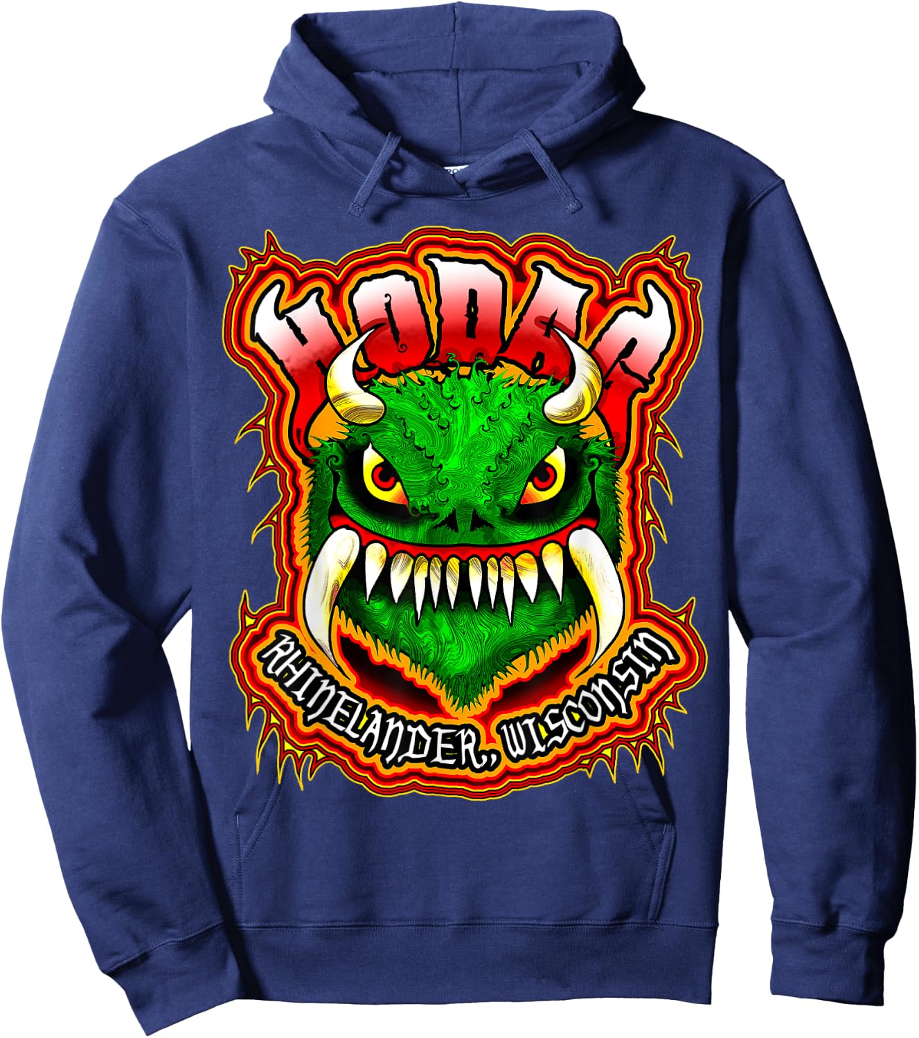 Hodag Rheinlander Wisconsin Monster Cryptozoology Creature Hoodie - Hoodie | Navy
