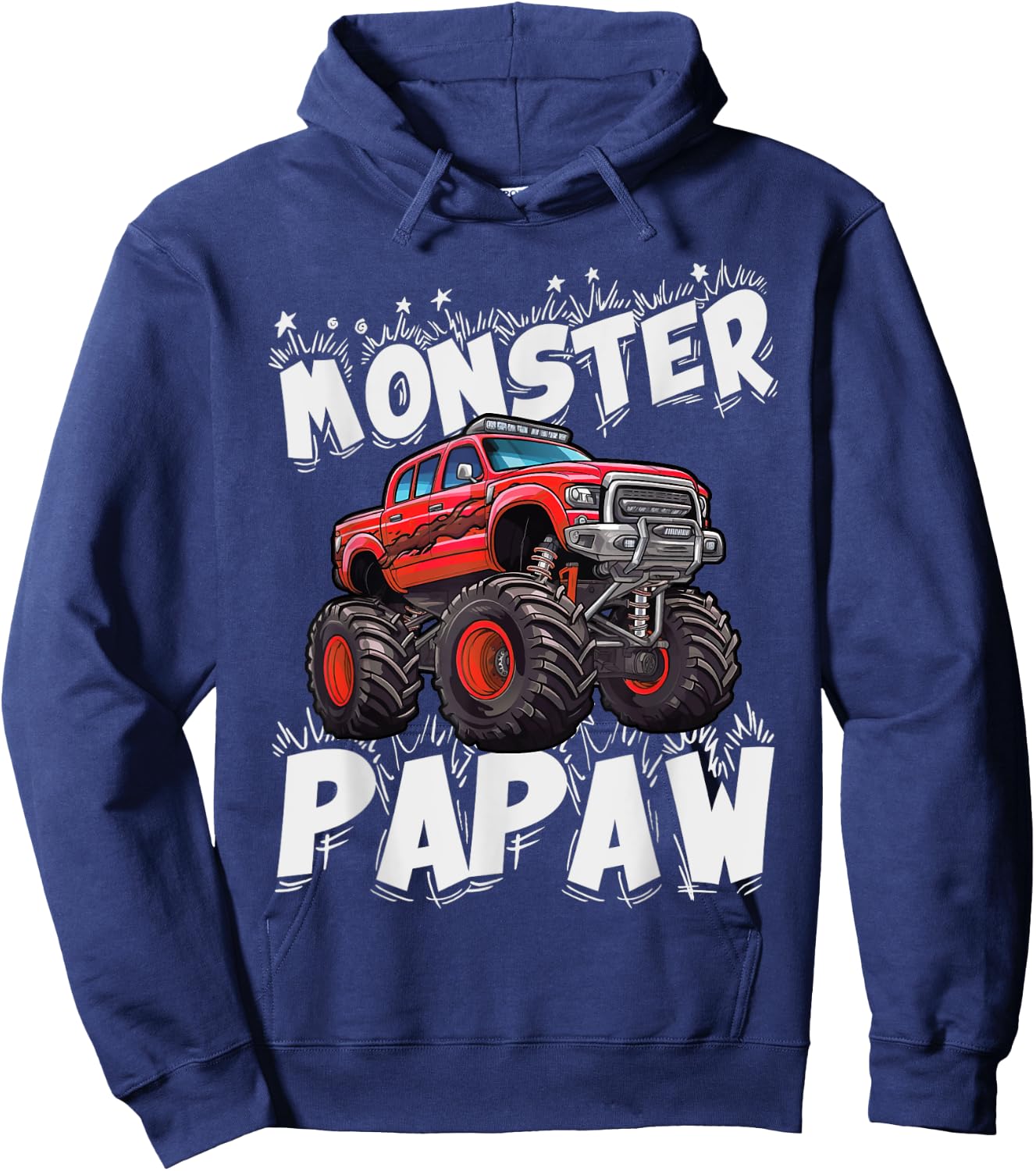 Monster Truck Papaw Family Matching Fun Monster Truck Lovers Hoodie - Hoodie | Navy