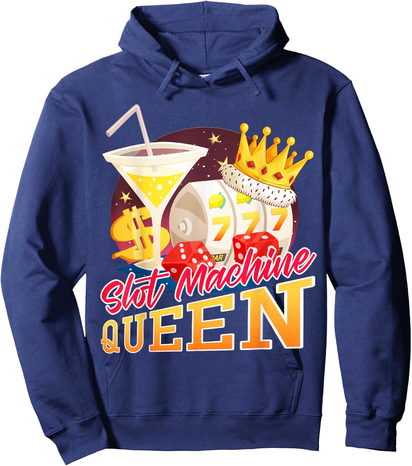 Slot Machine Queen Slot Machine Hoodie - Hoodie | Navy