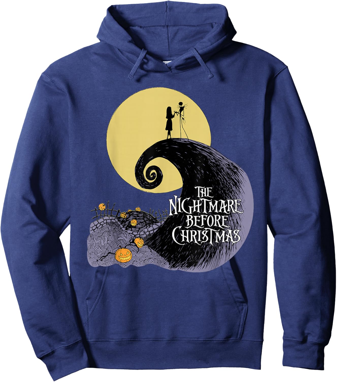Disney The Nightmare Before Christmas Moon Silhouette Hoodie - Hoodie | Navy