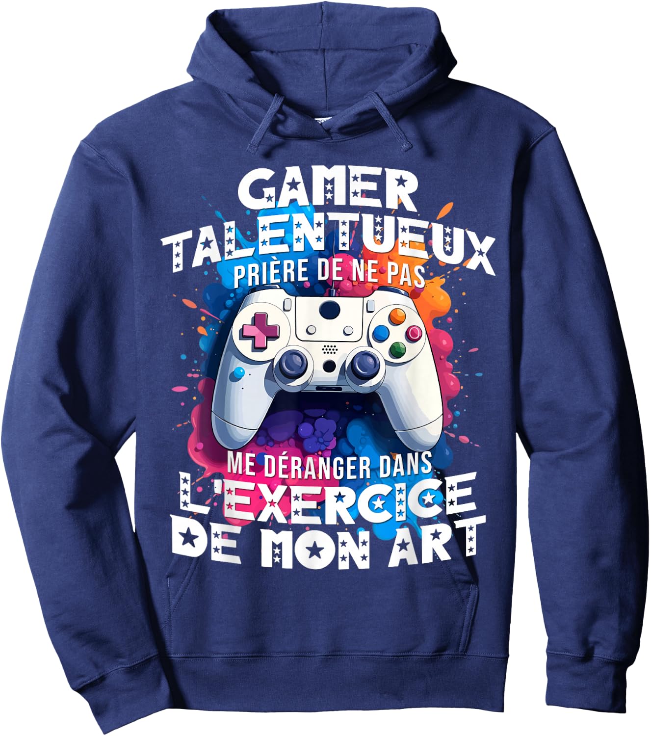 Talented gamer geek teen addicted video games console gaming , Black, S Hoodie - Hoodie | Navy