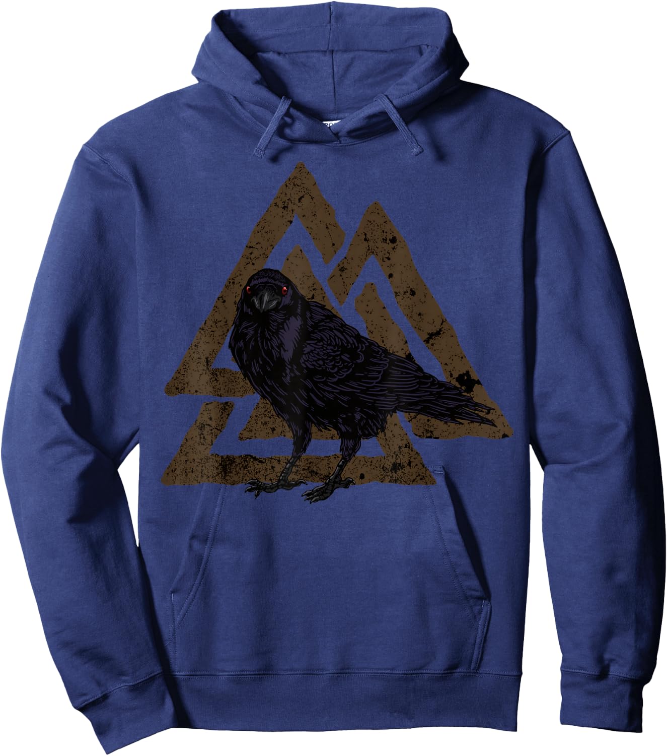 Crows Valknut Viking Ravens Nordic Hoodie - Hoodie | Navy