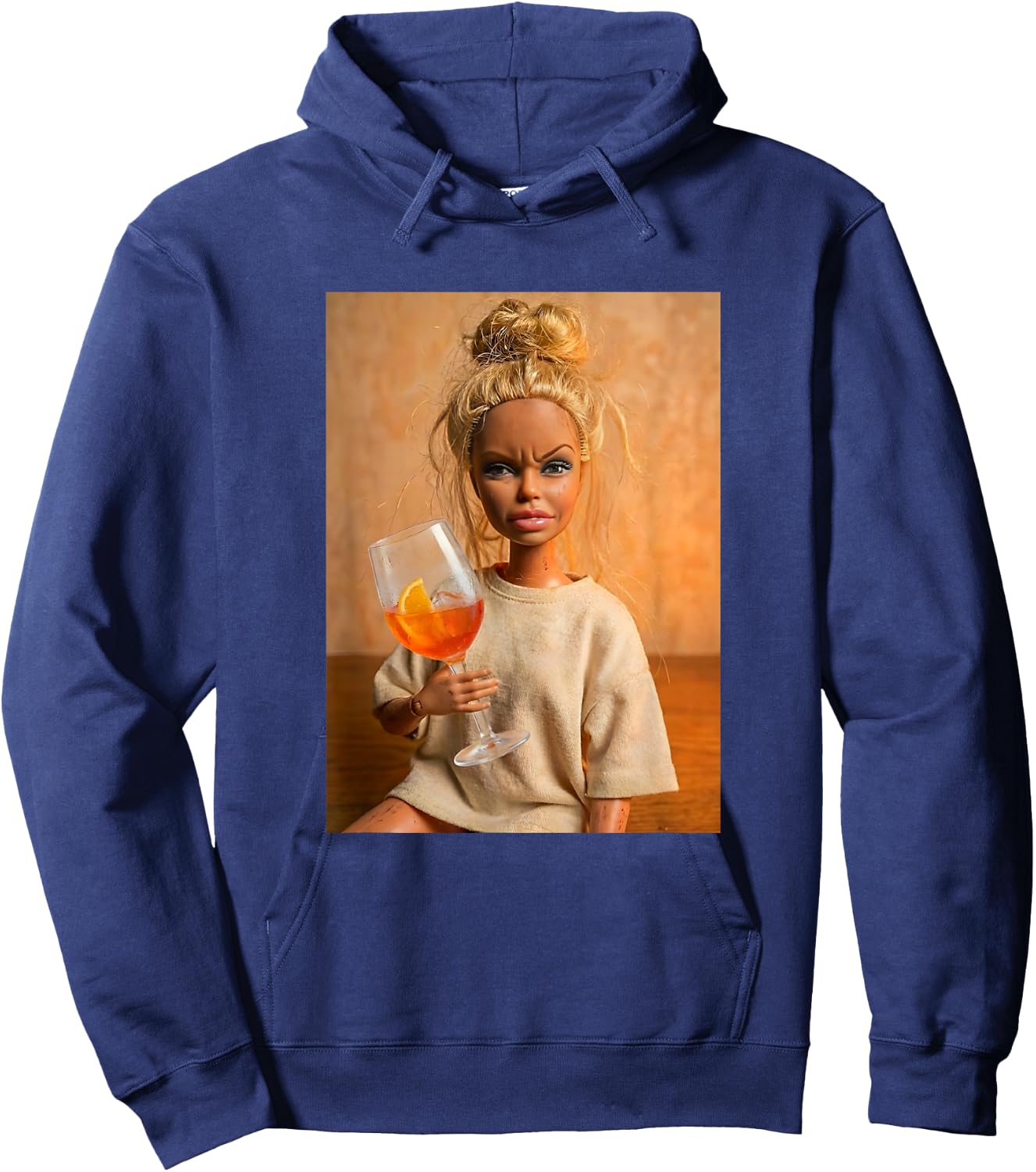 Disgusted FACE Sommer Orange Spritz Cocktail Mädels Fun Hoodie - Hoodie | Navy