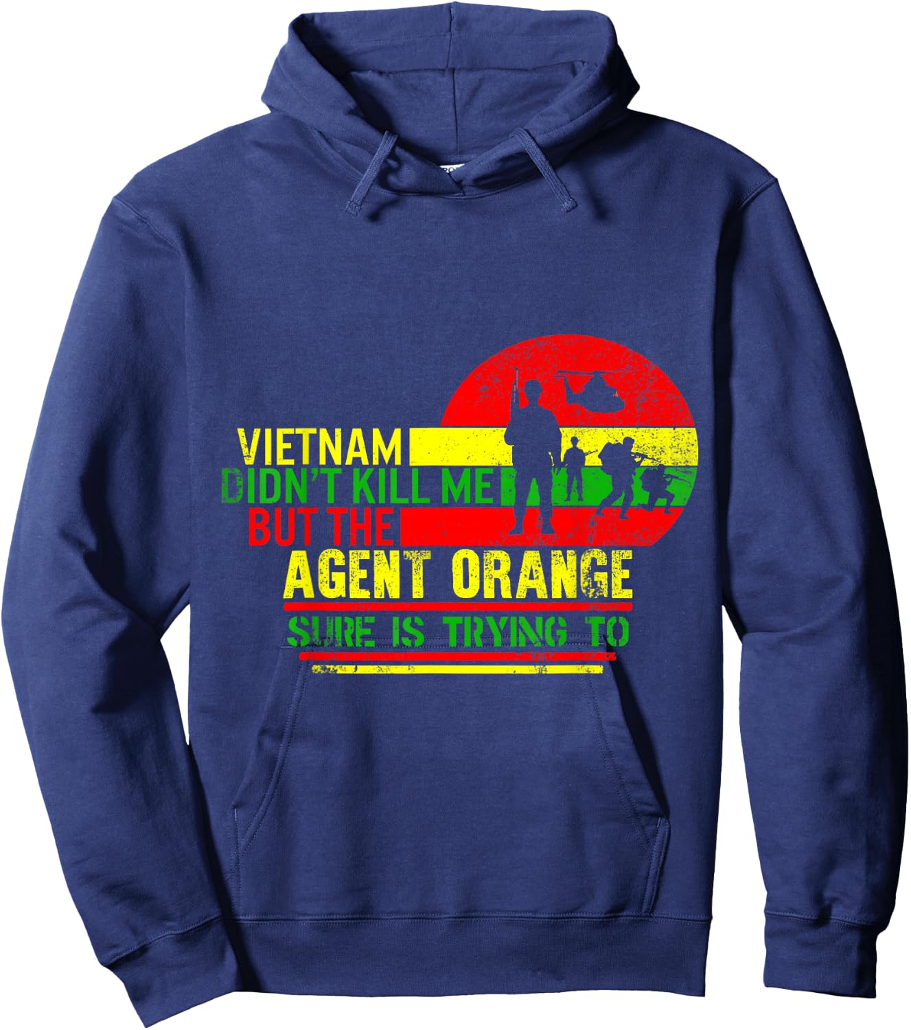 Vietnam Veterans Day Orange Agent Victims Retired Soldiers Hoodie - Hoodie | Navy