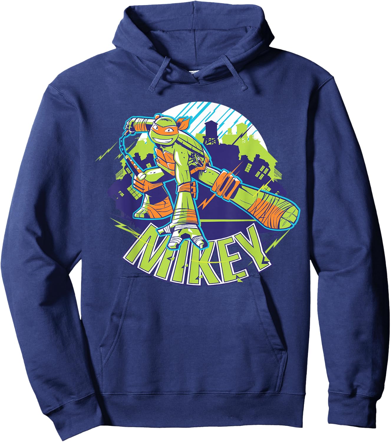 Teenage Mutant Ninja Turtles Michaelangelo Mikey Hoodie - Hoodie | Navy