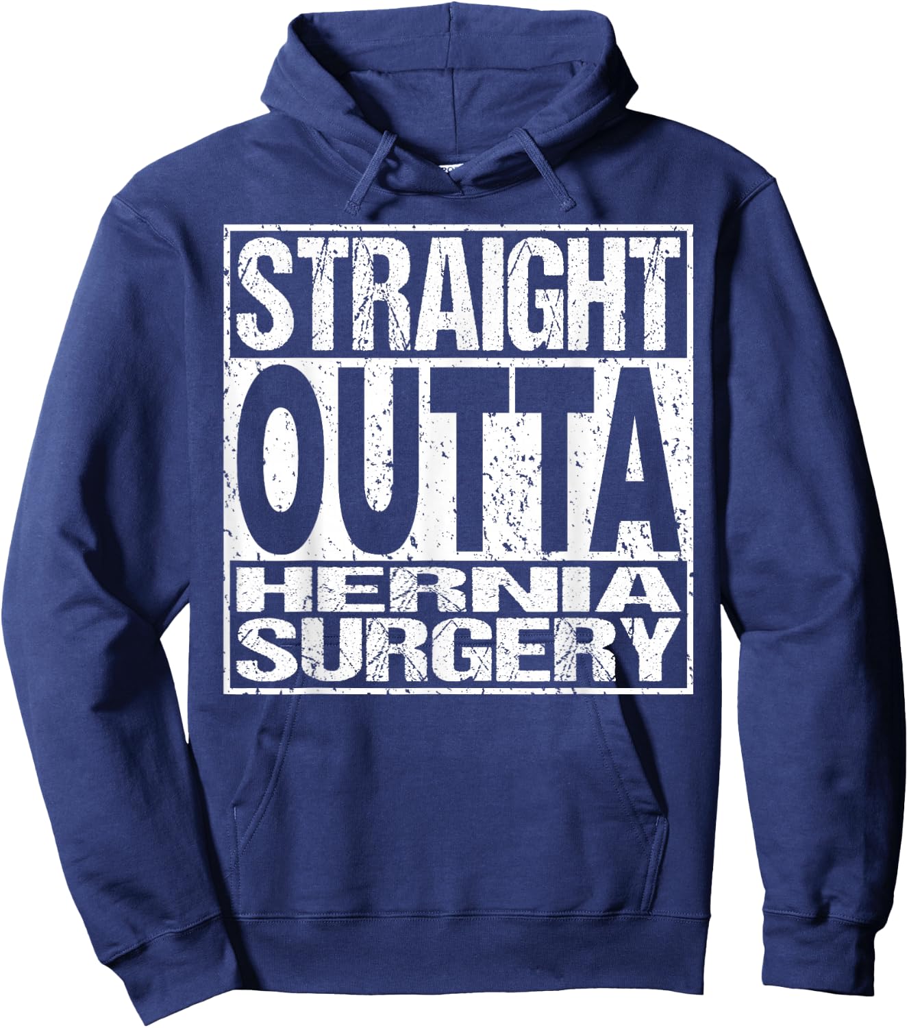 Hernia Surgery T Shirt Funny Survivor Post Recovery Gift Hoodie - Hoodie | Navy