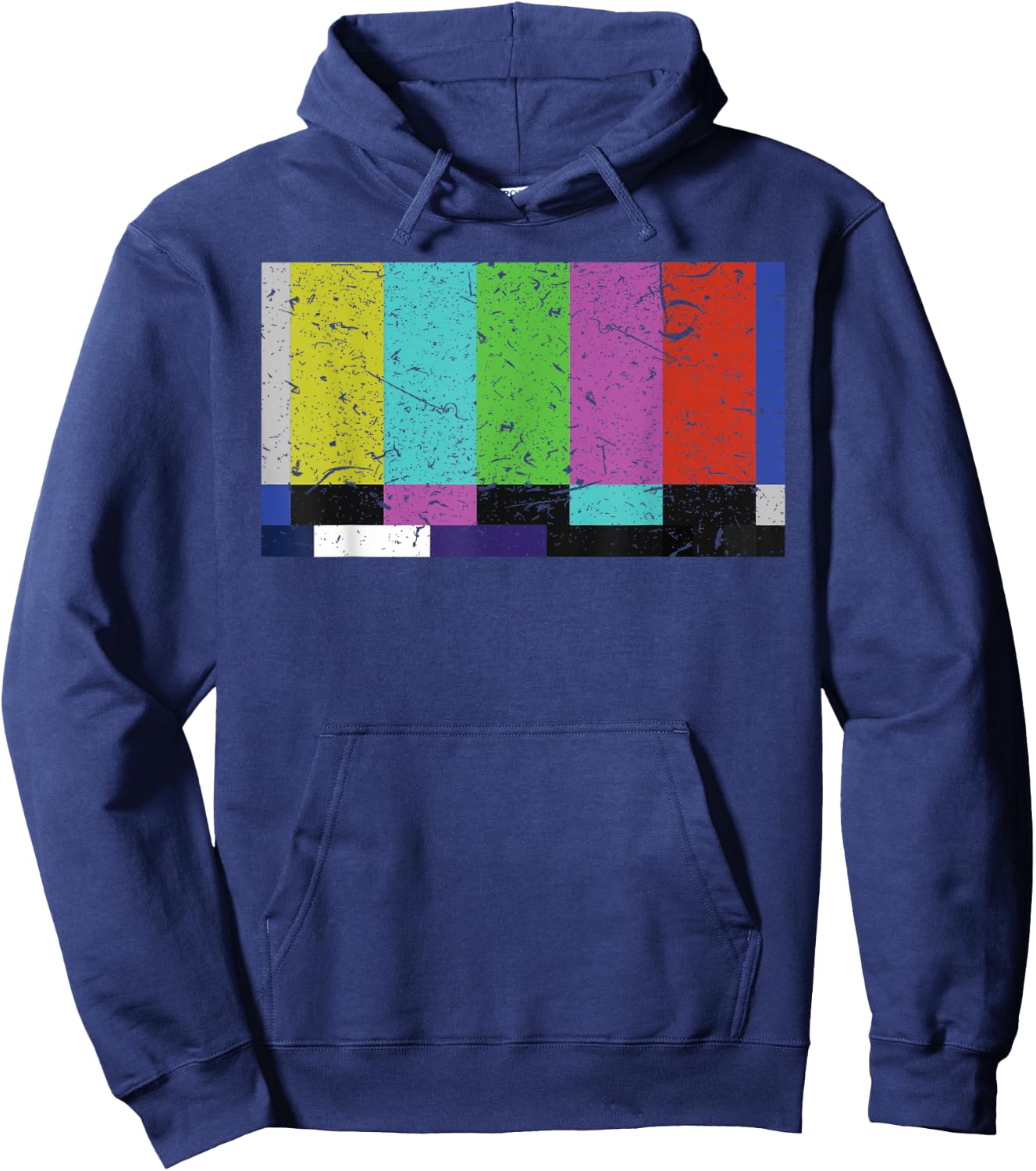 Vintage TV Test Pattern Colour Bars Graphic Design Presents Hoodie - Hoodie | Navy