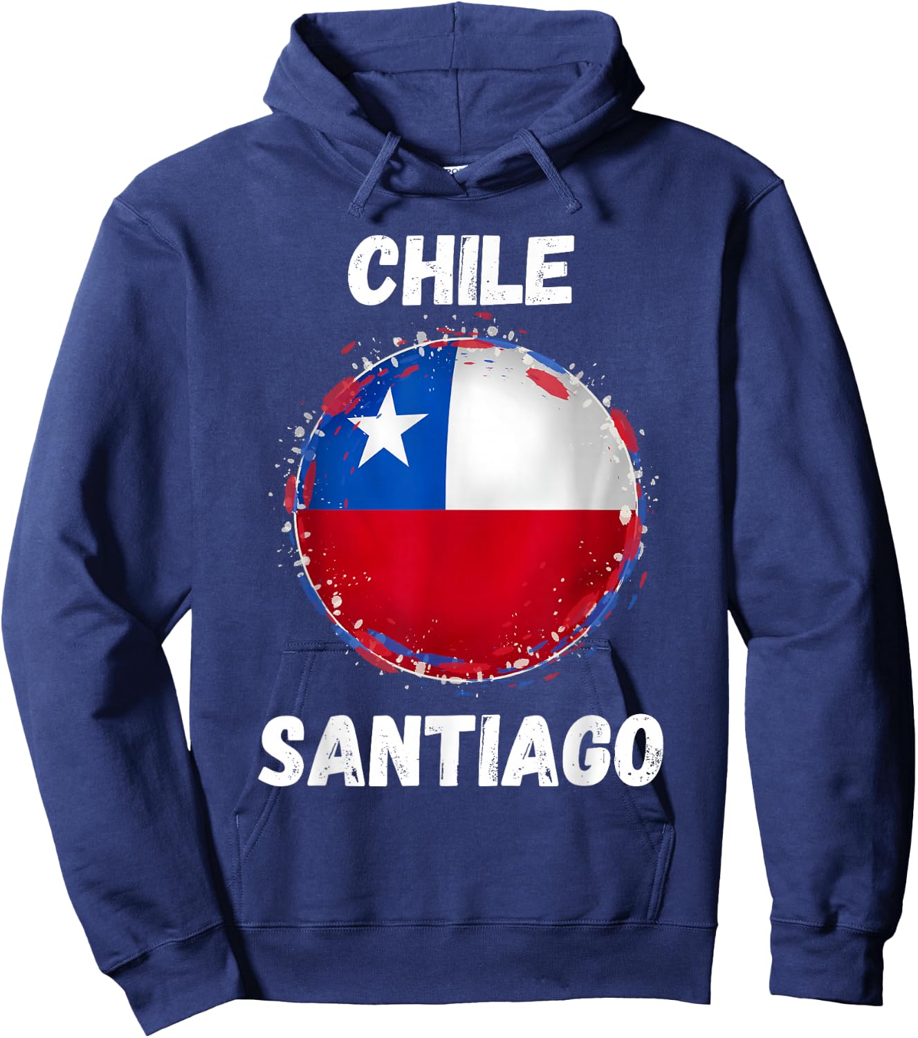 Santiago Chile Retro Vintage chilenische Flagge Souvenirs Hoodie - Hoodie | Navy