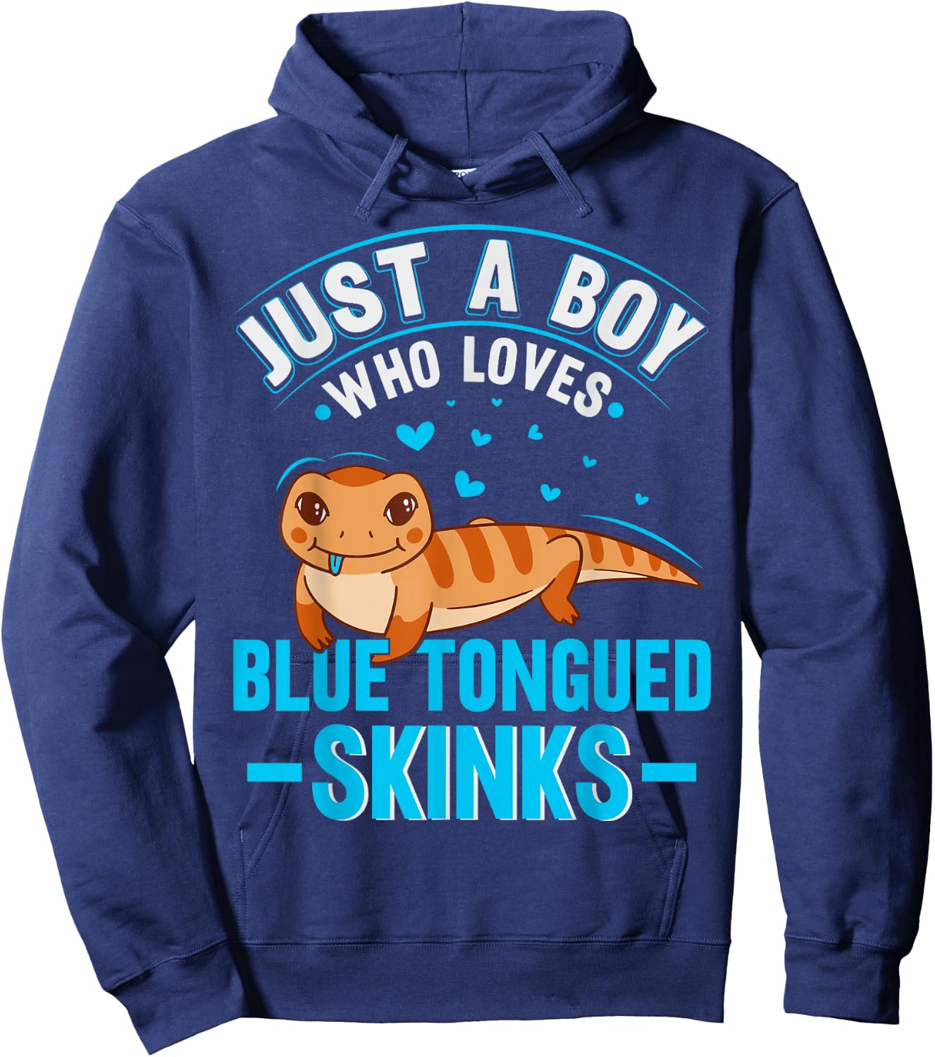 Skink Blue tongue Lizard Design for a Blue tongued skink Boy Hoodie - Hoodie | Navy