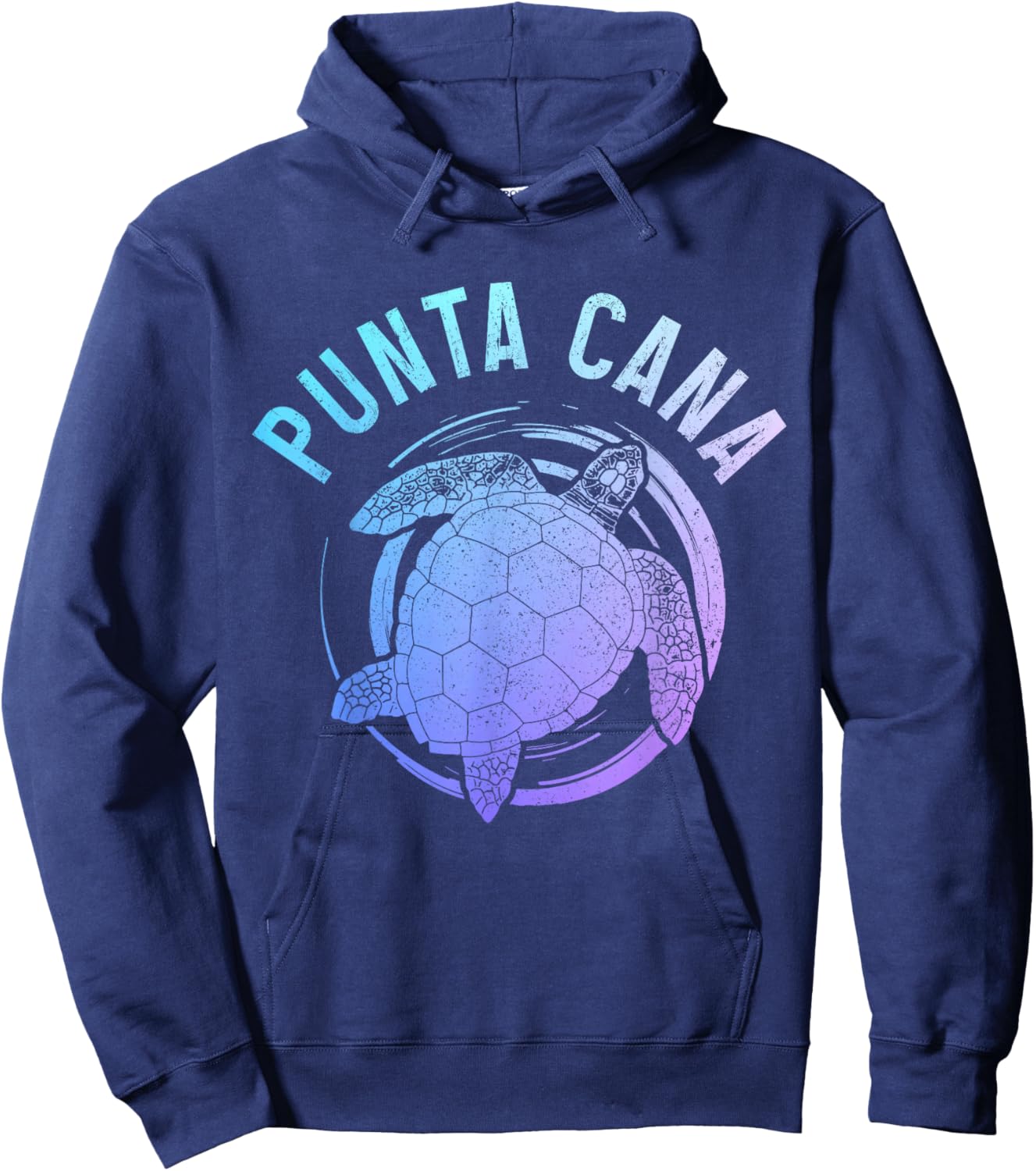 Punta Cana Dominican Republic Sea Turtle Souvenir Vintage Hoodie - Hoodie | Navy