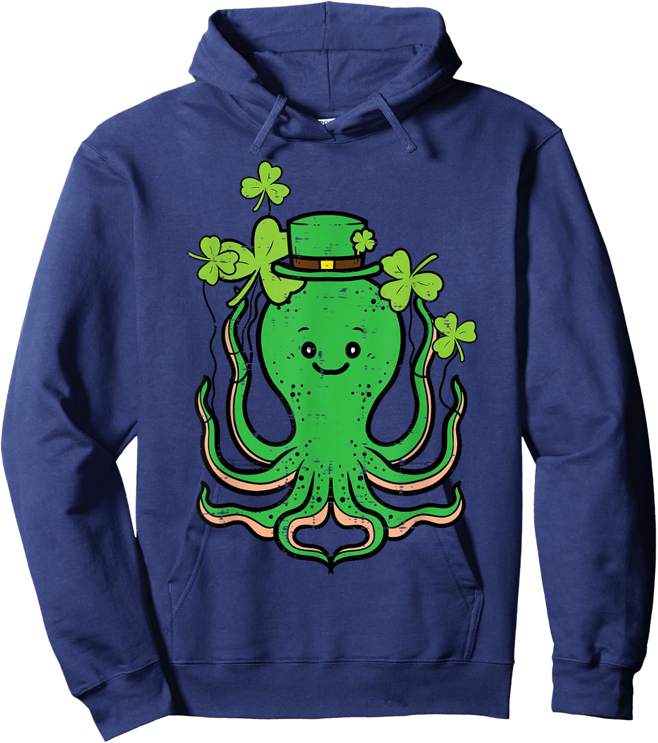 St Patricks Day Octopus Saint Pattys Paddys Men Women Kids Hoodie - Hoodie | Navy