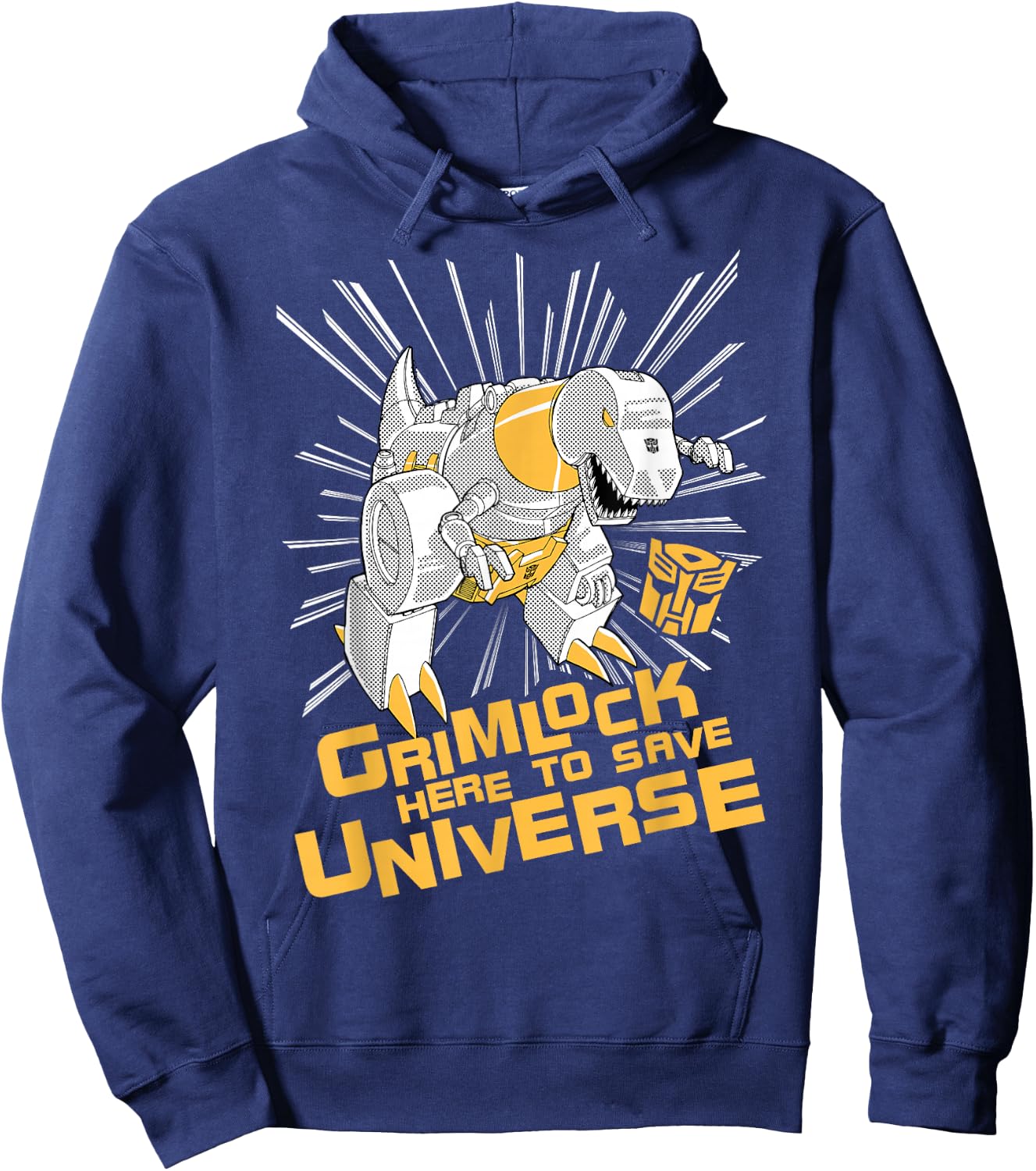 Transformers Grimlock Here To Save Universe Retro Vintage Hoodie - Hoodie | Navy