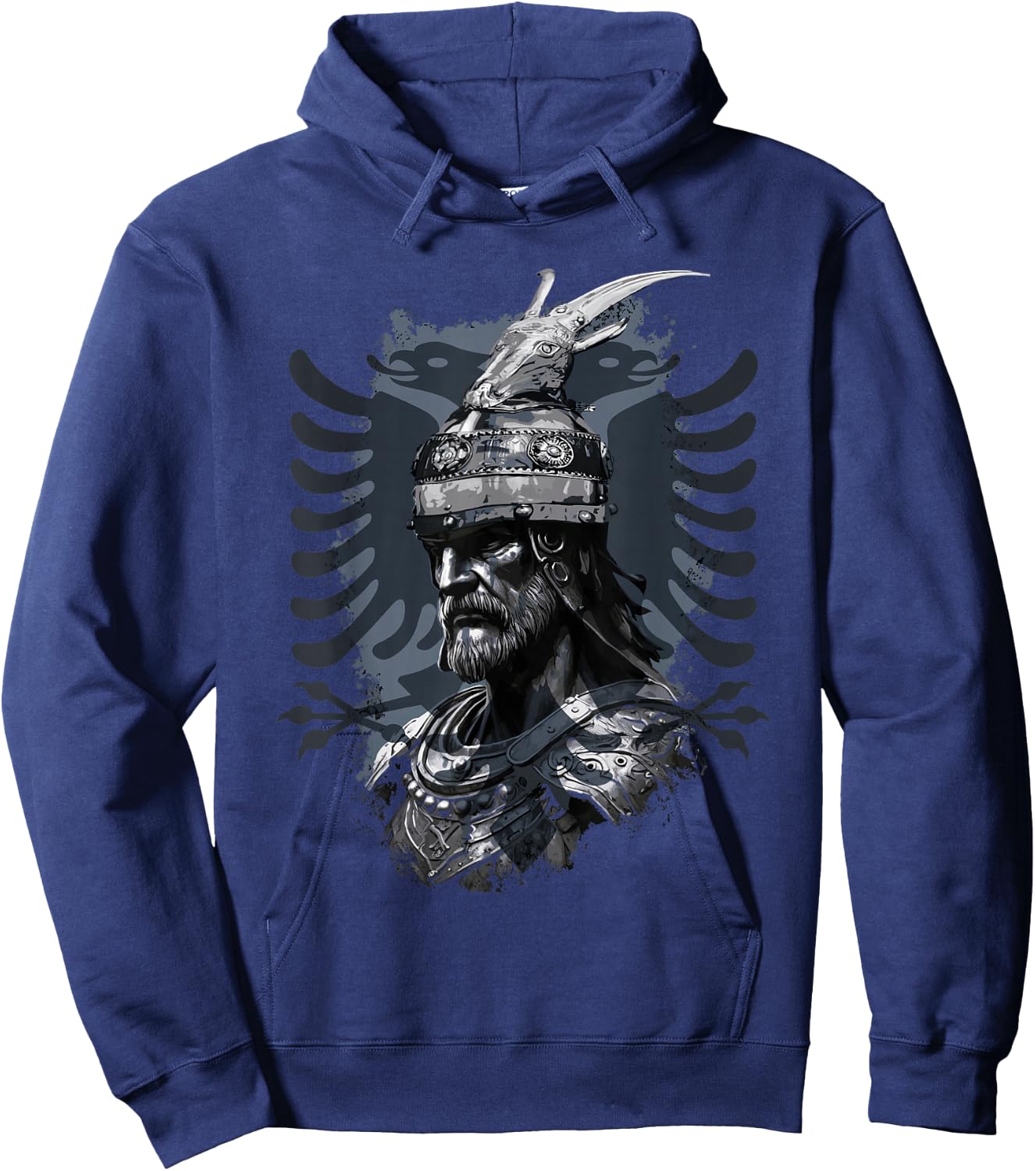 Albanien Albanischer Adler Kosovo Skënderbeu Skanderbeg Albanischer Nationalheld Adler Kosovo Albaner , Erwachsene und Kinder, Schwarz, S, EU 38/40 Hoodie - Hoodie | Navy
