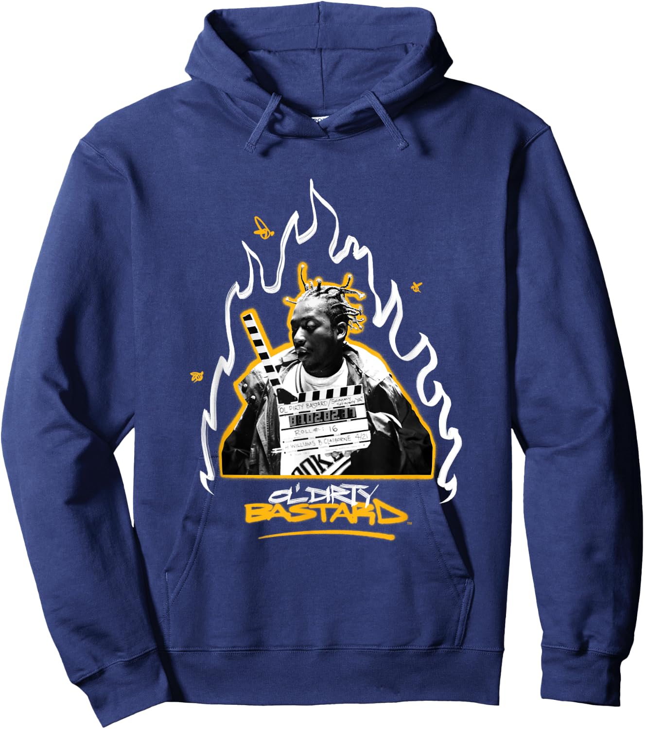 Ol' Dirty Bastard | Shimmy Headliner | Wu Tang Clan Urban , Black, S Hoodie - Hoodie | Navy
