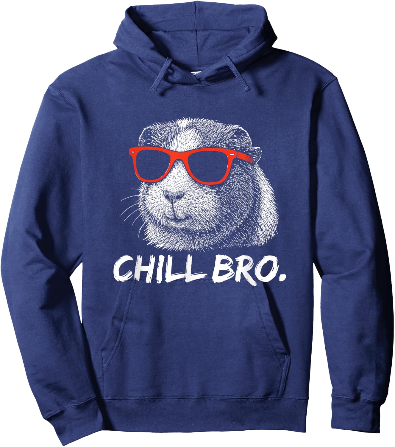 Chill Bruh – Lustiger Meerschweinchen Mit Sonnenbrille Hoodie - Hoodie | Navy