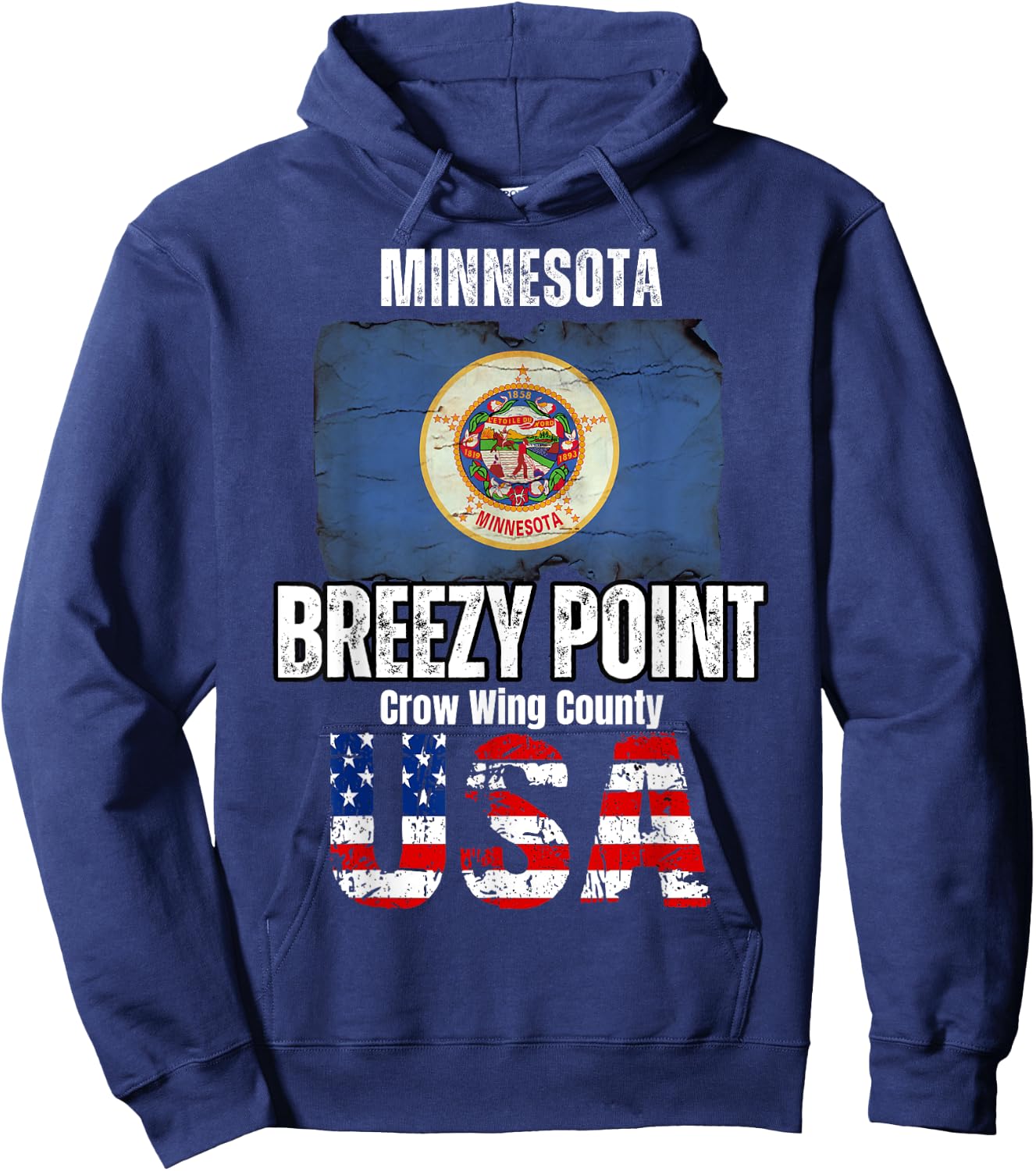 Breezy Point, Minnesota MN, Crow Wing County Hoodie - Hoodie | Navy